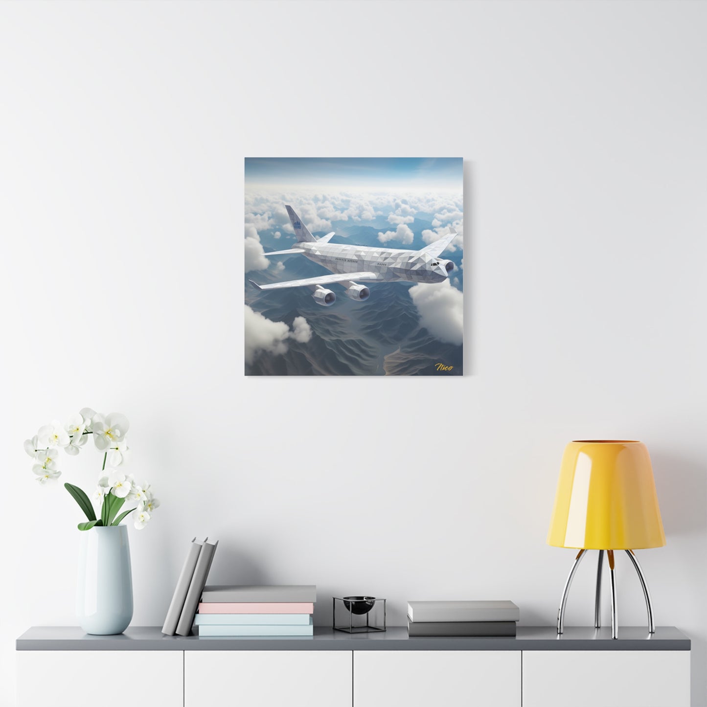 Passenger Jet Series Print #7 - Streched Matte Canvas Print, 1.25" Thick