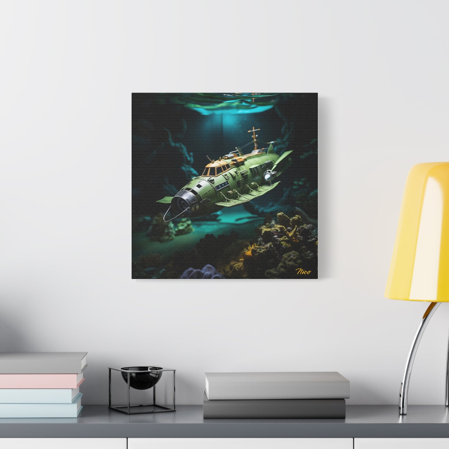 20,000 Leagues Under The Sea Series Print #10 - Streched Matte Canvas Print, 1.25" Thick