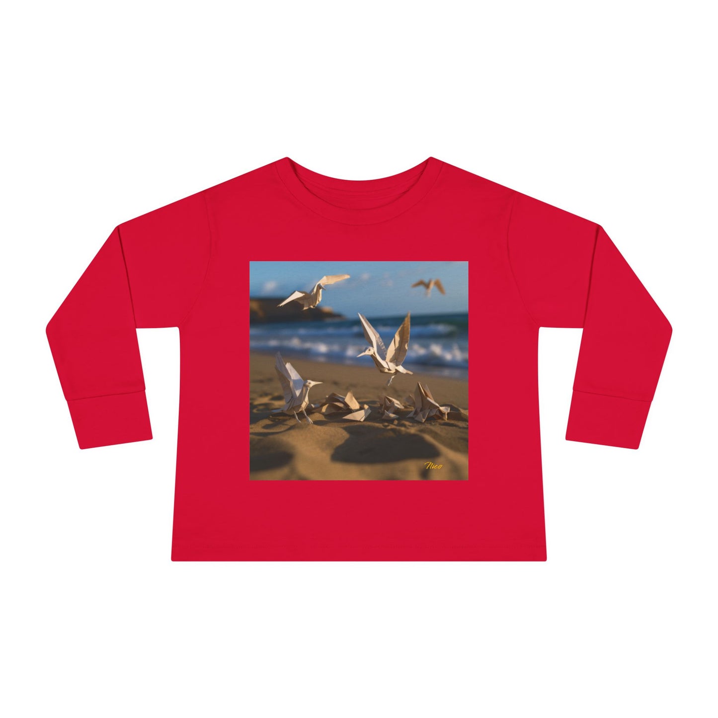 By The Seaside Series Print #7 Toddler Long Sleeve Tee