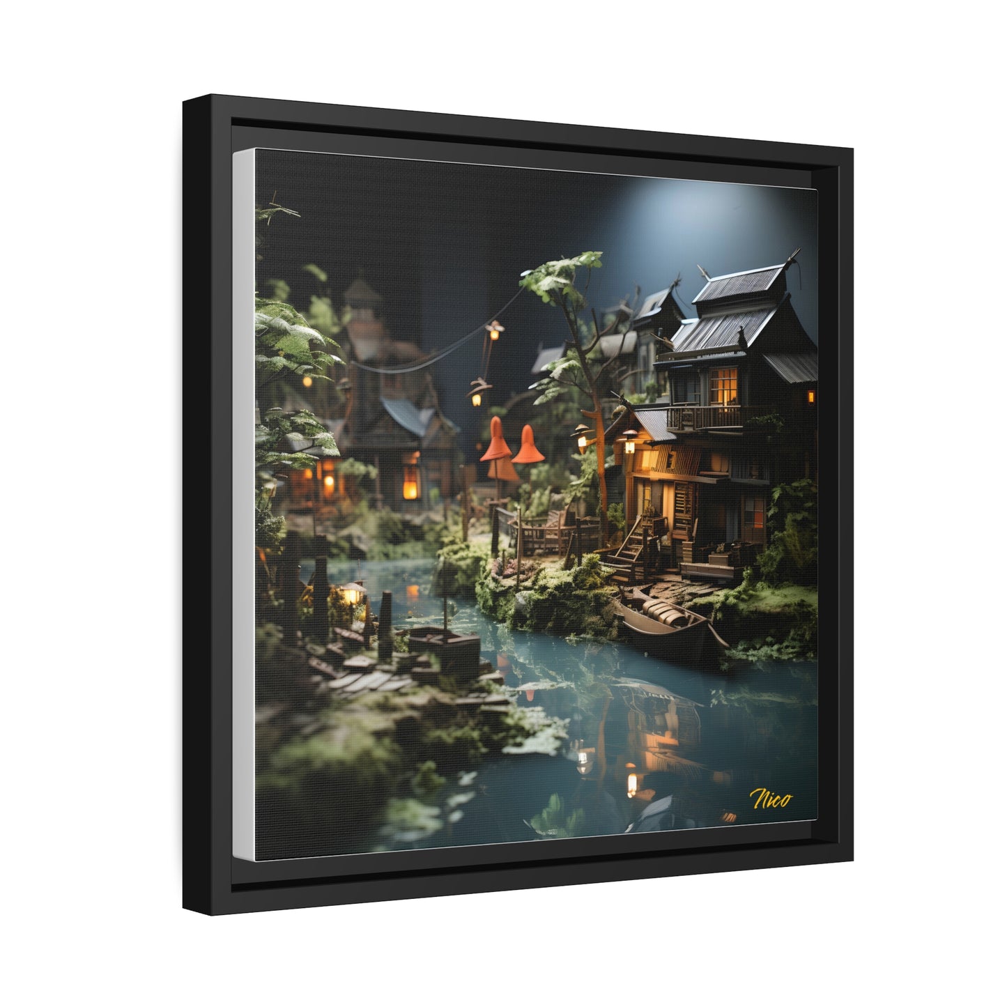 Born On A Bayou Series Print #6 - Black Framed Canvas Print