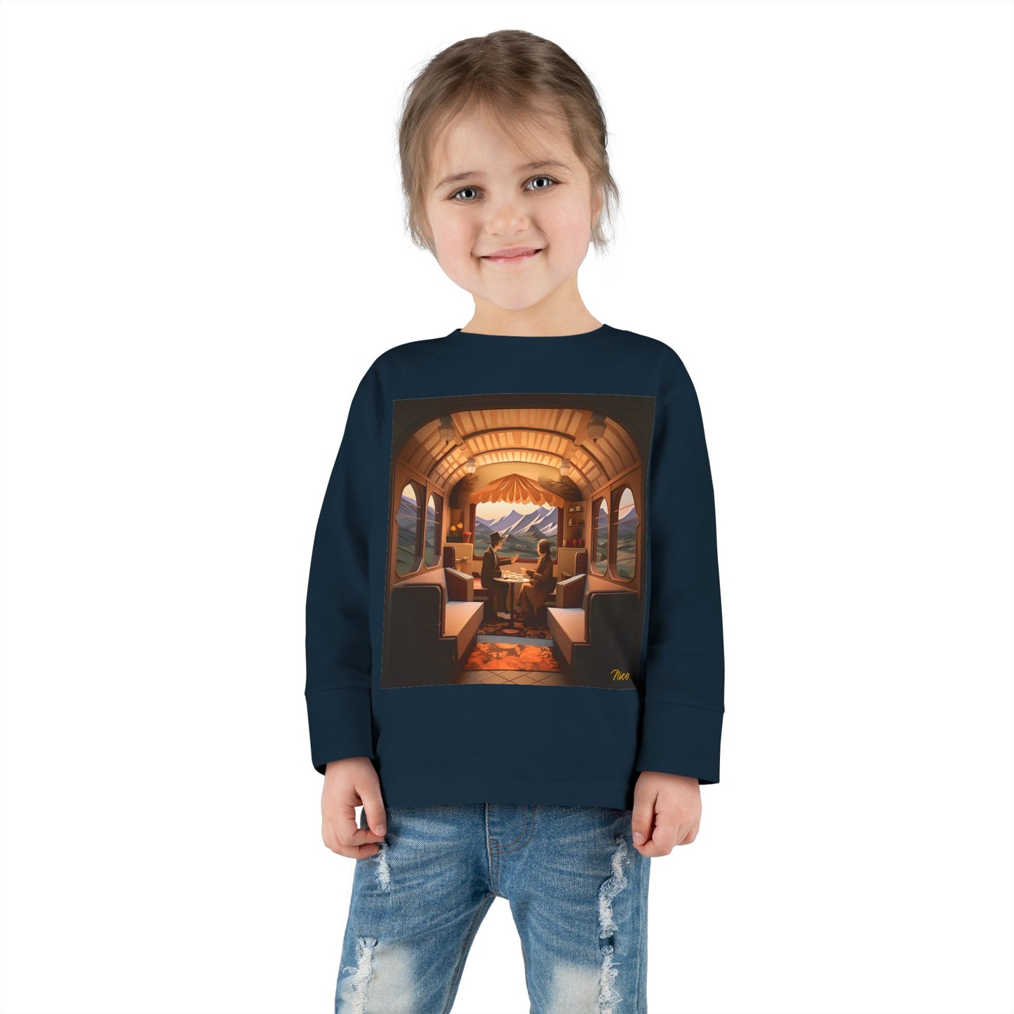 Orient Express Series Print #10 Toddler Long Sleeve Tee