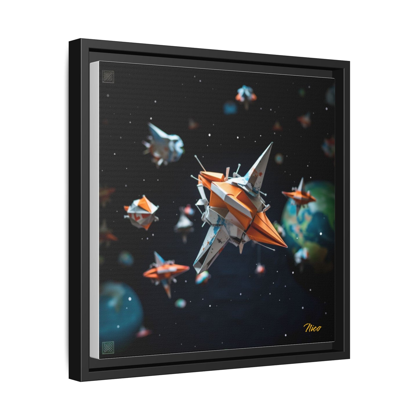 Elons' 1Dream Series Print #1 - Black Framed Canvas Print