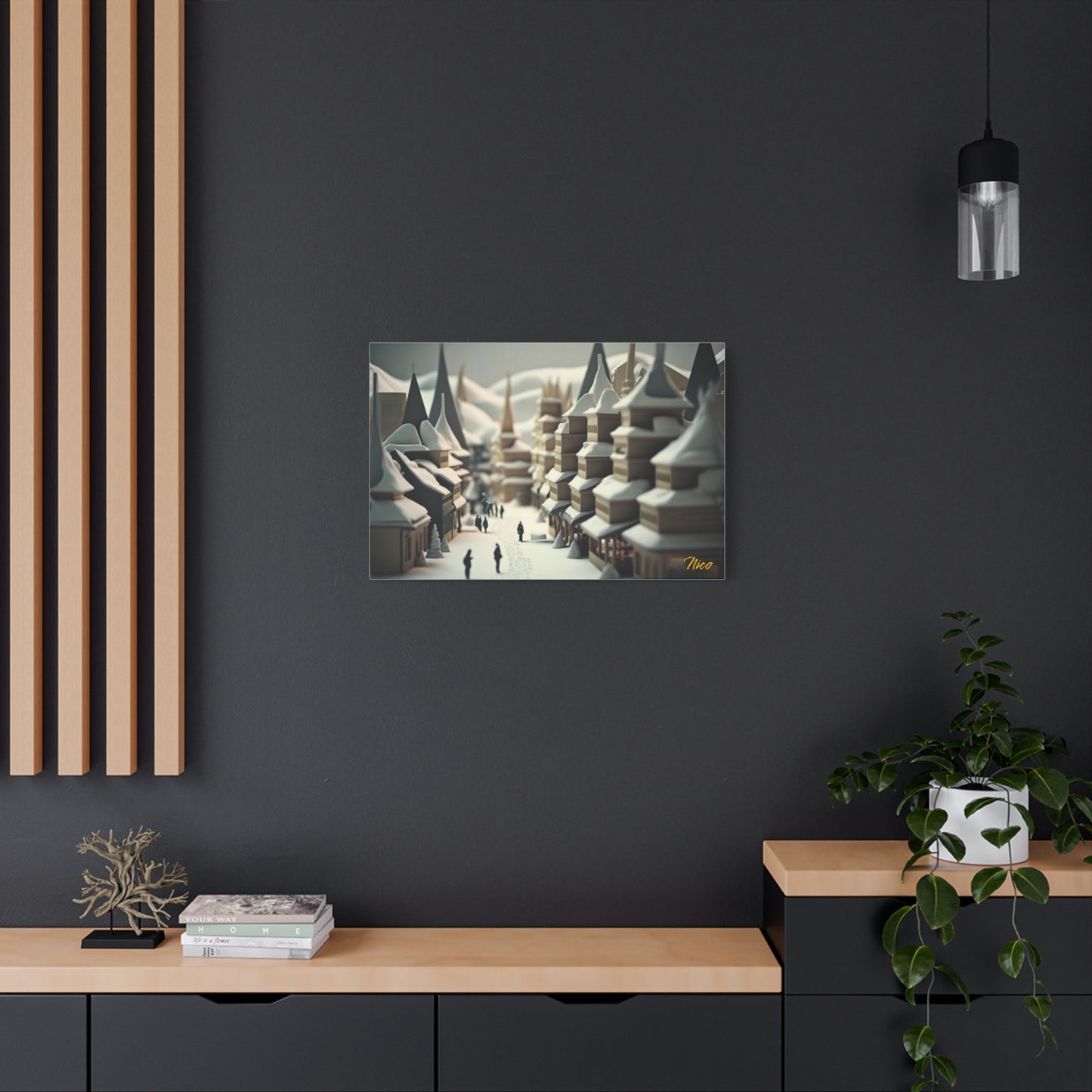 Asian Snow Series Print #1 - Streched Matte Extended Canvas Print, 1.25" Thick