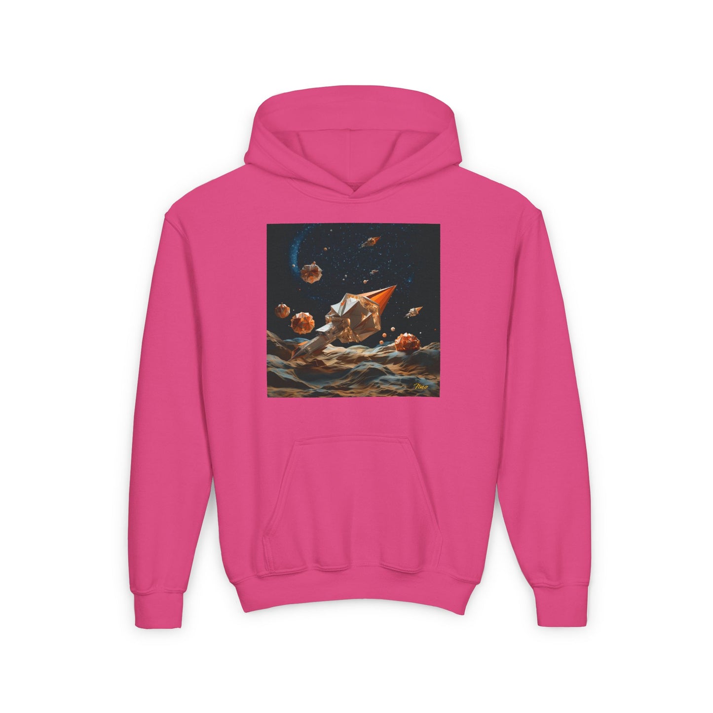 Elons' Dream Series Print #3 Youth Heavy Blend Hooded Sweatshirt