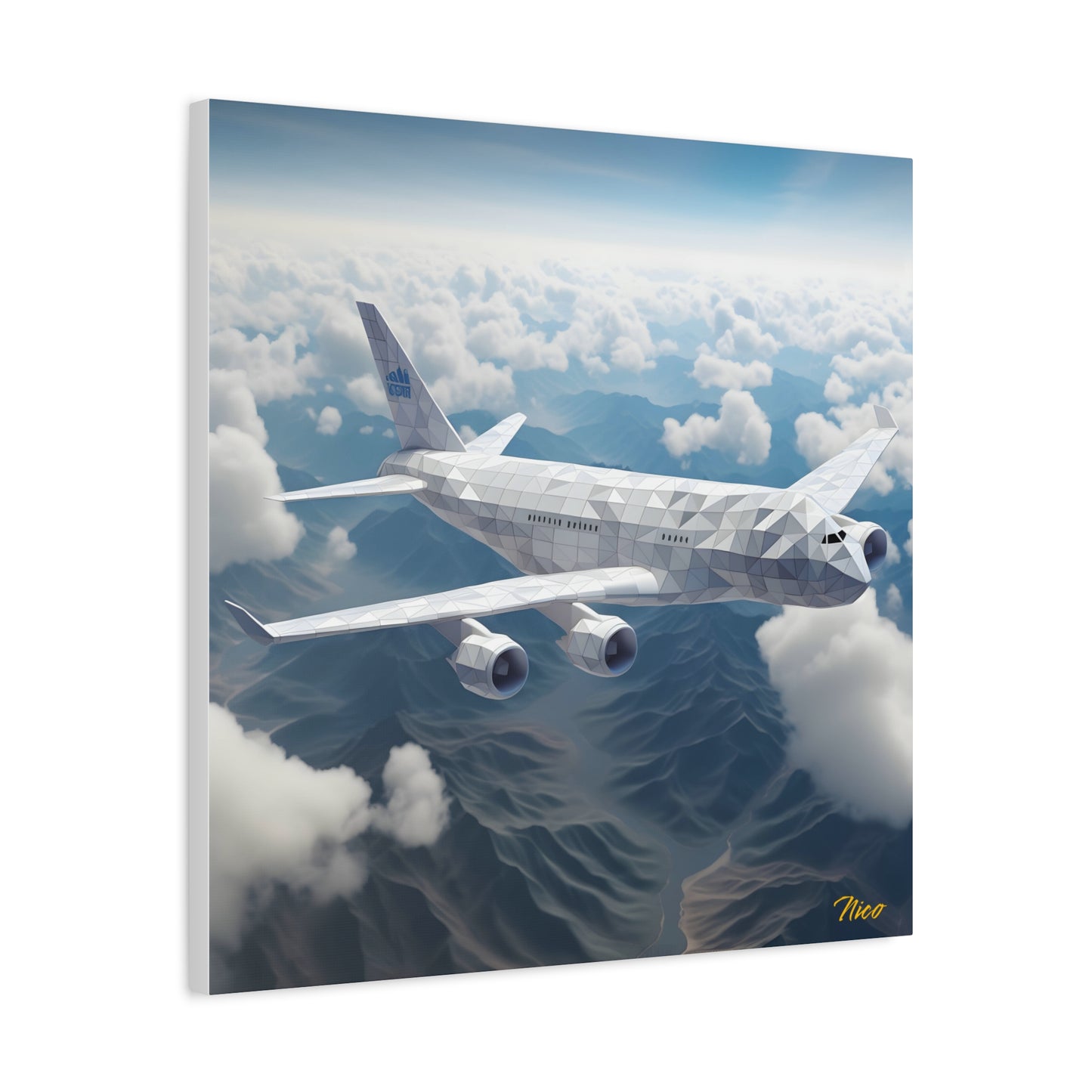 Passenger Jet Series Print #7 - Streched Matte Canvas Print, 1.25" Thick