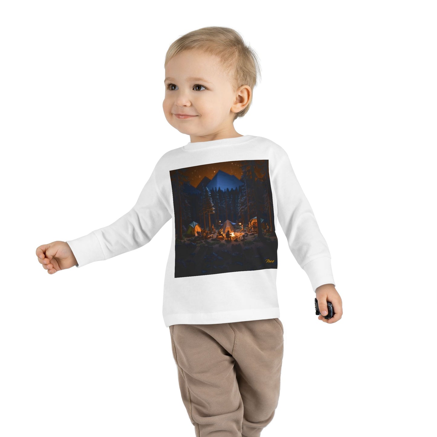 Under The Starry Skies Series Print #1 Toddler Long Sleeve Tee