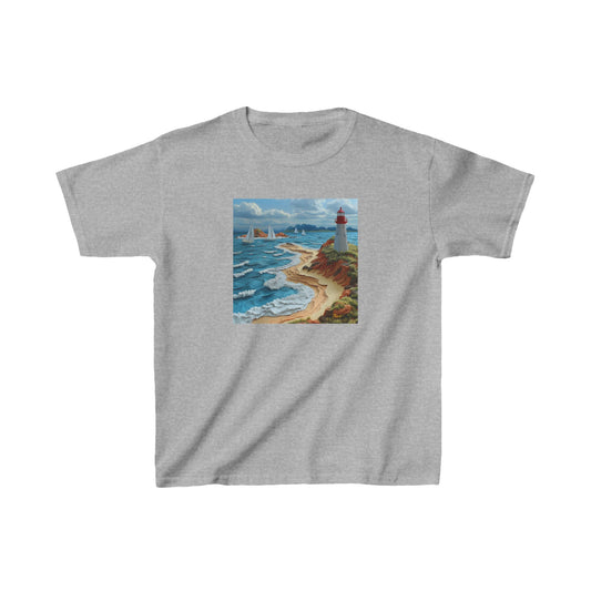 By The Seaside Series Print #4 Kids Heavy Cotton™ Tee