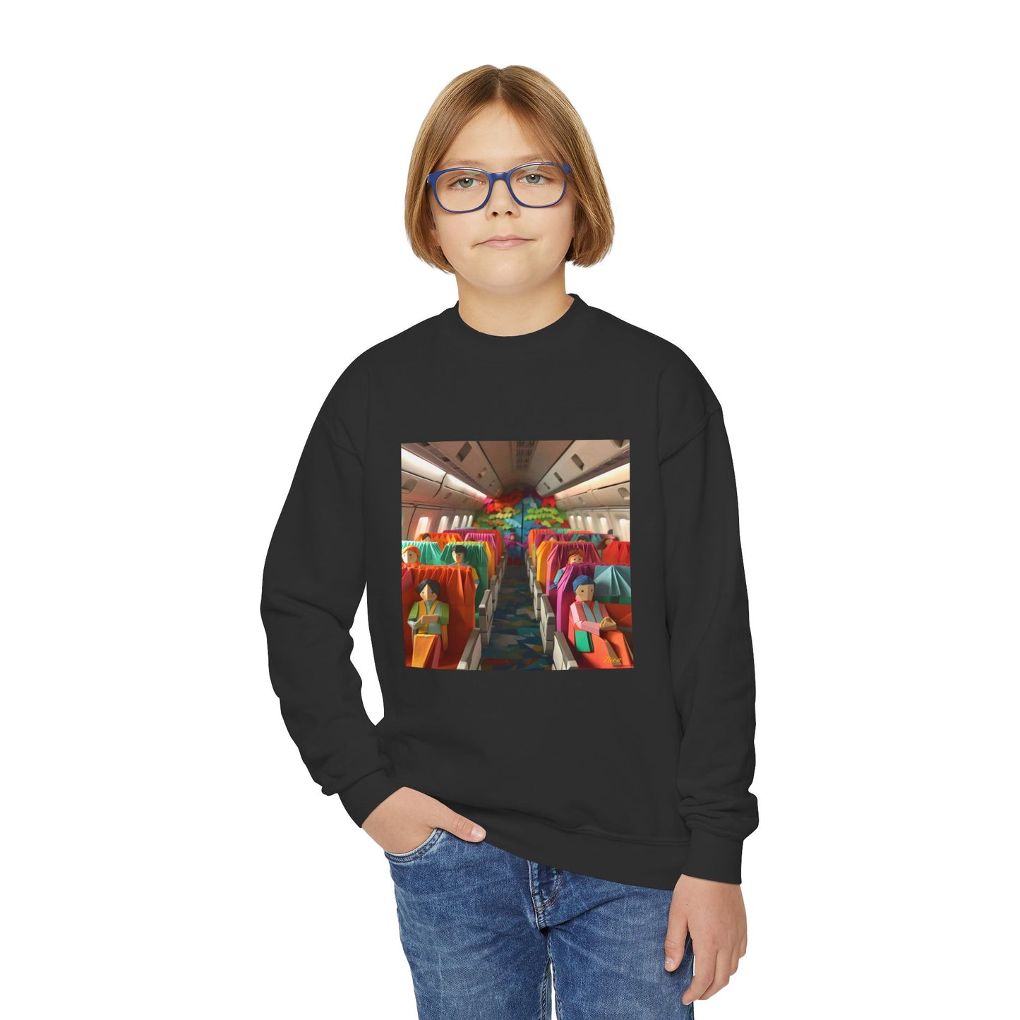 Frequent Flyer Miles Series Print #2 Youth Crewneck Sweatshirt