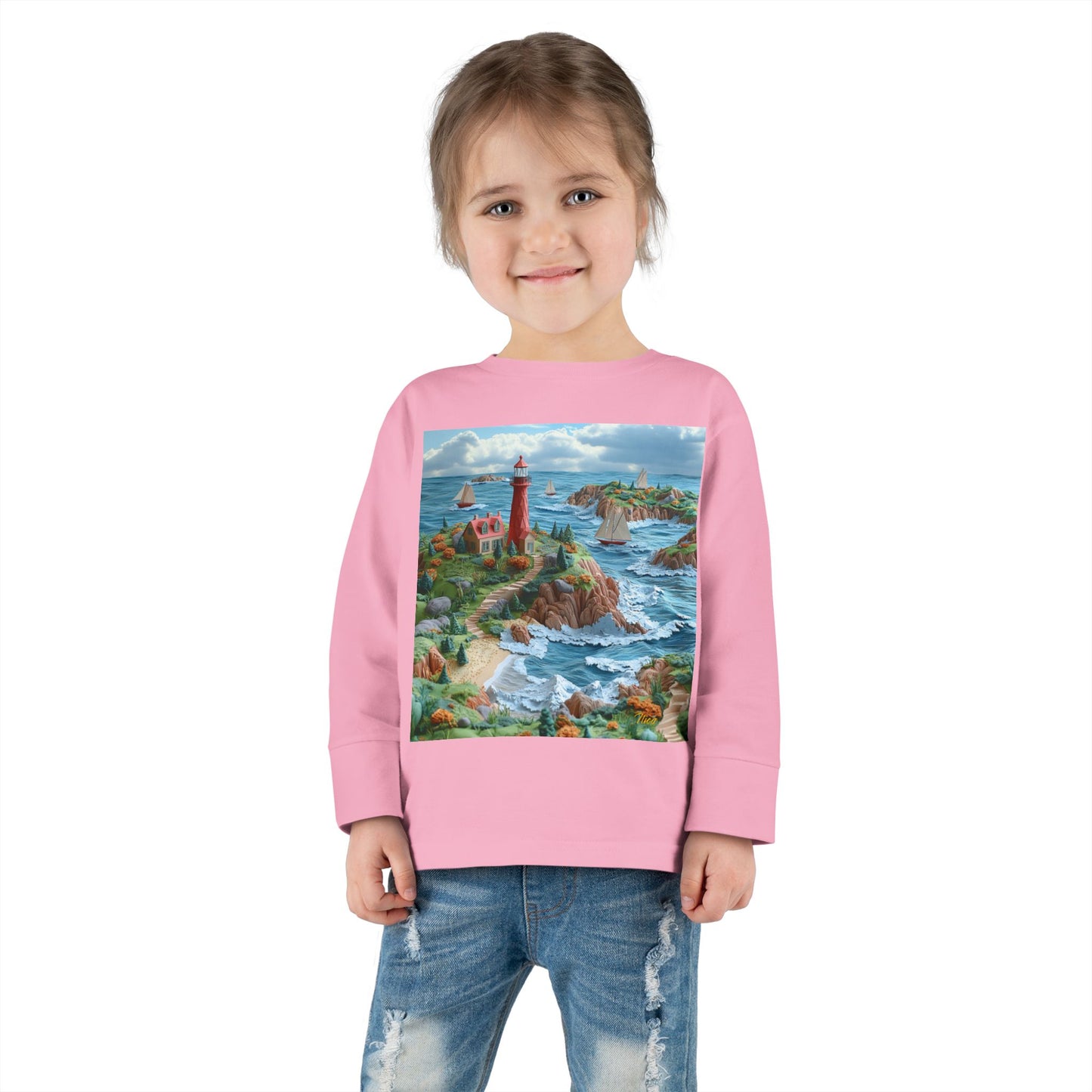 By The Seaside Series Print #6 Toddler Long Sleeve Tee