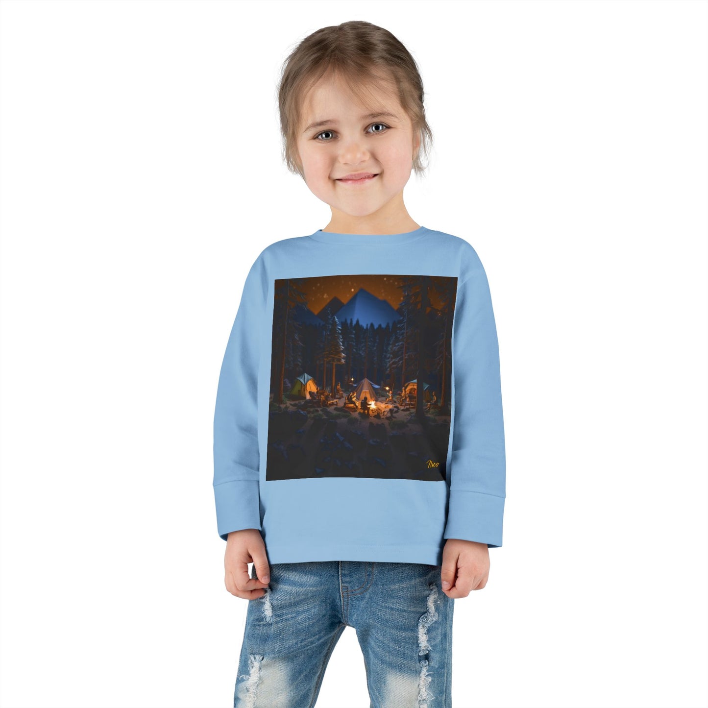 Under The Starry Skies Series Print #1 Toddler Long Sleeve Tee