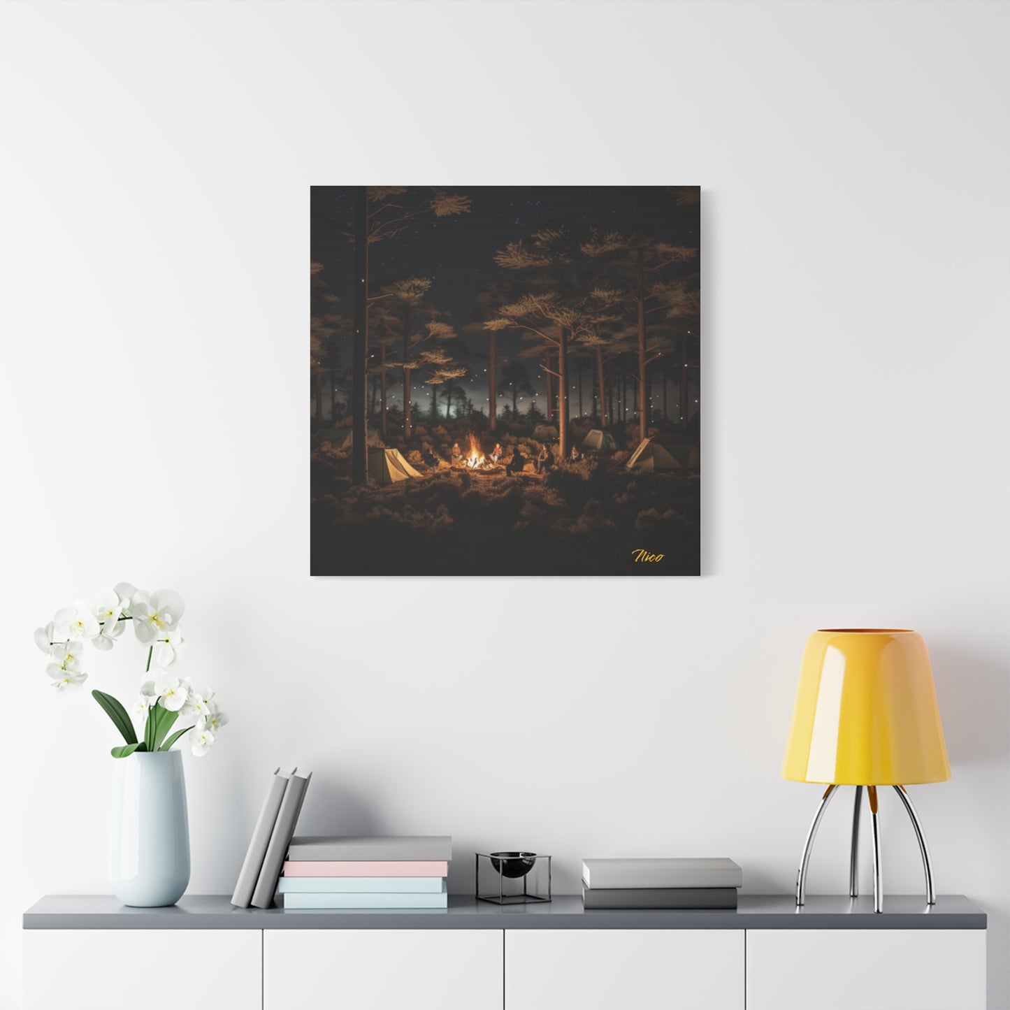 Under The Starry Skies Series Print #9 - Streched Matte Canvas Print, 1.25" Thick