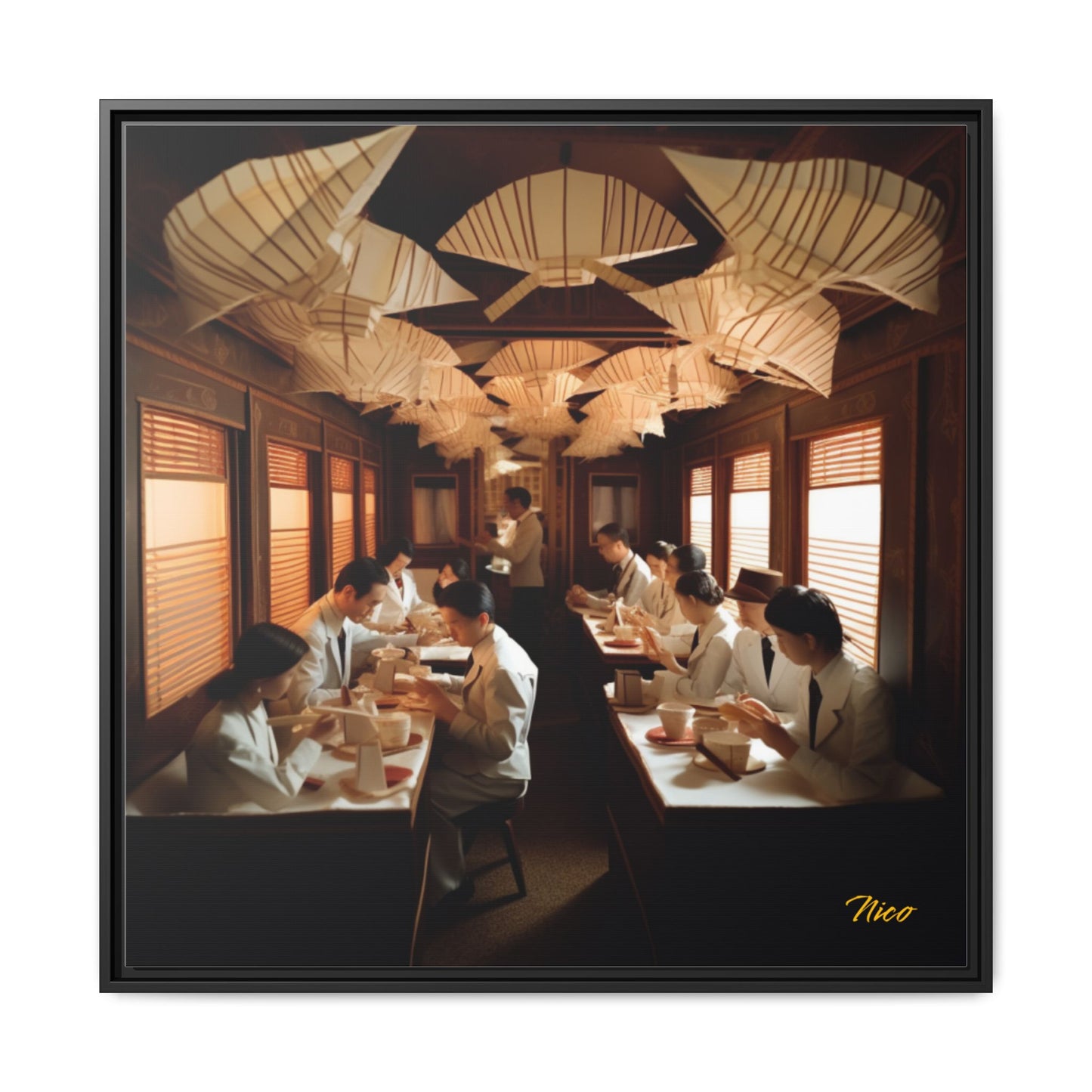 Orient Express Series Print #4 - Black Framed Canvas Print