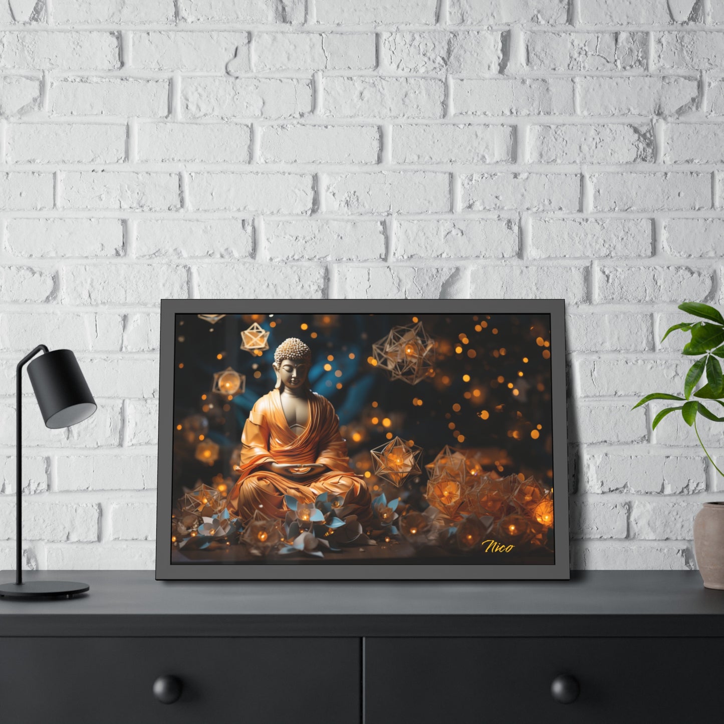 Ascending Buddha Series Print #8 - Framed Fine Art Paper Print