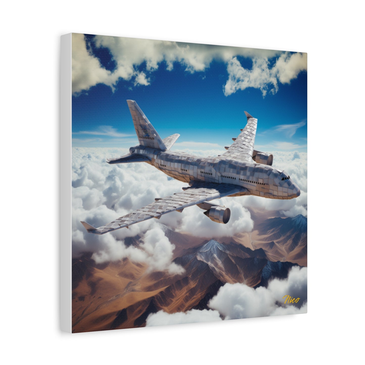 Frequent Flyer Miles Series Print #9 - Streched Matte Canvas Print, 1.25" Thick