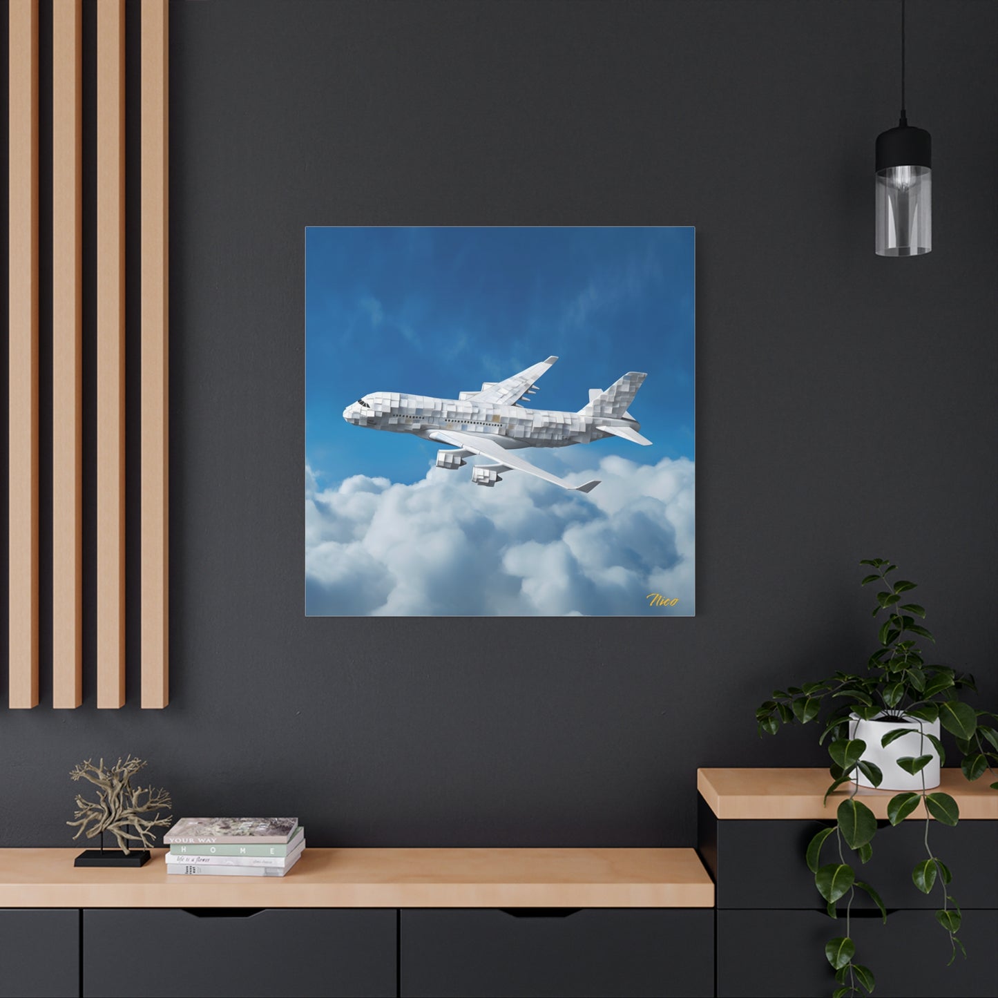 Frequent Flyer Miles Series Print #5 - Streched Matte Canvas Print, 1.25" Thick