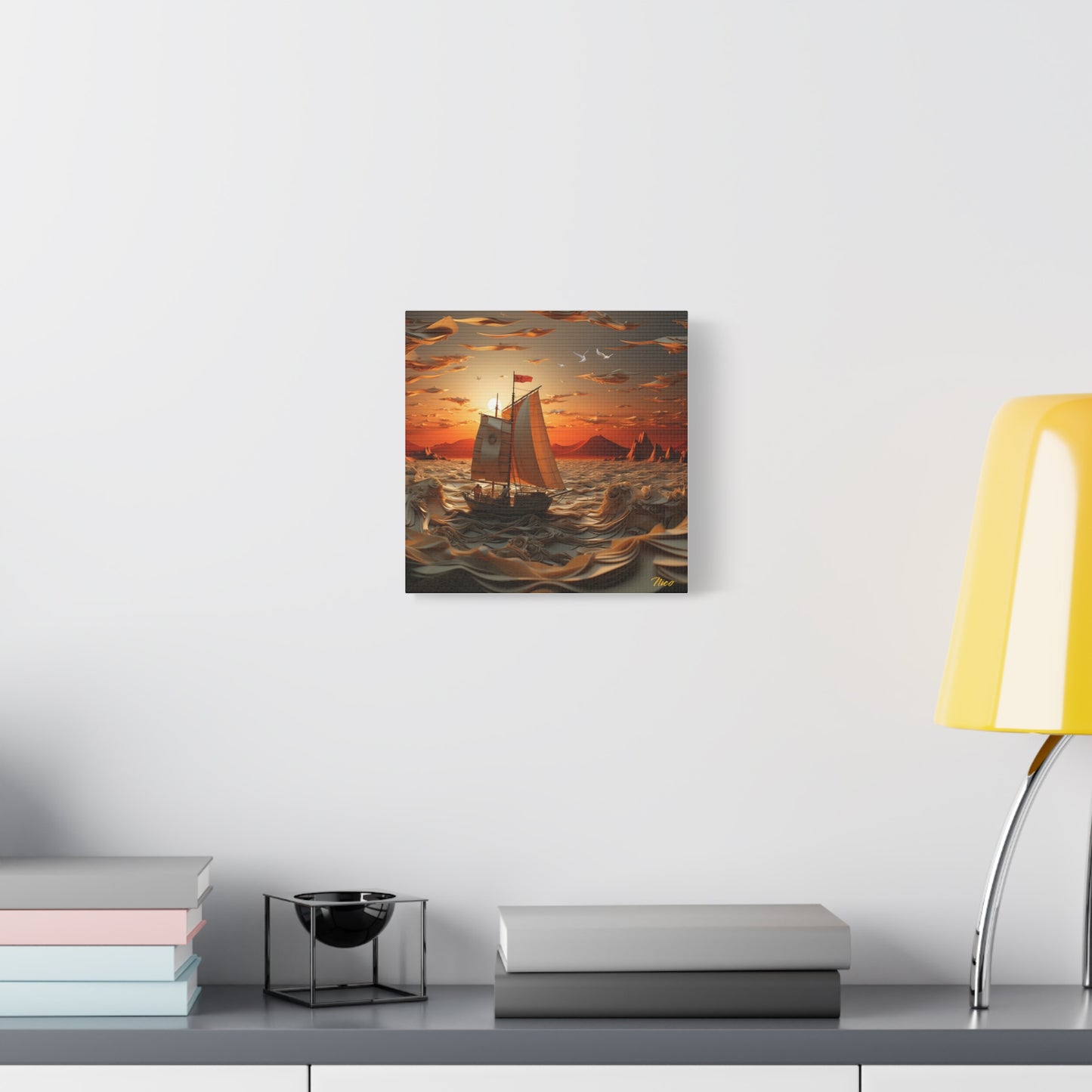 Into The Sunset Series Print #7 - Streched Matte Canvas Print, 1.25" Thick