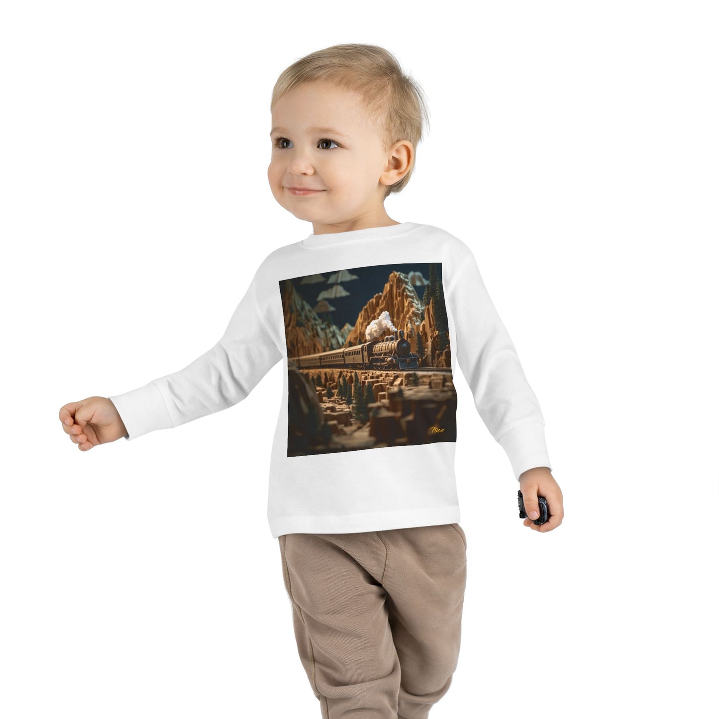 Orient Express Series Print #9 Toddler Long Sleeve Tee