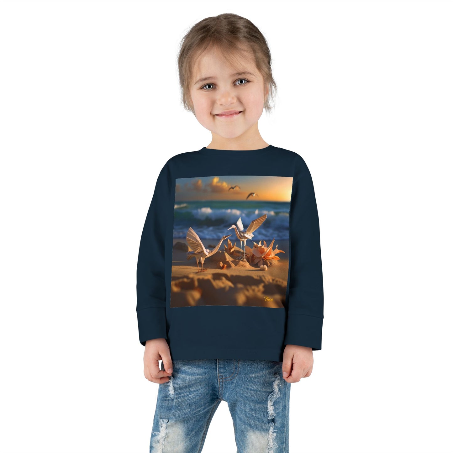 By The Seaside Series Print #3 Toddler Long Sleeve Tee