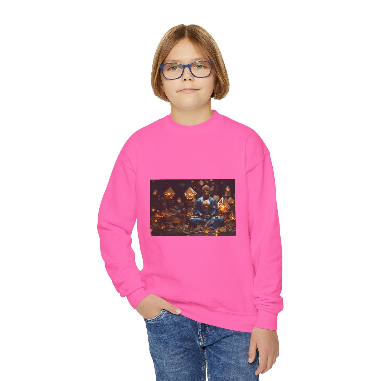 Ascending Buddah Series Print #3 Youth Crewneck Sweatshirt