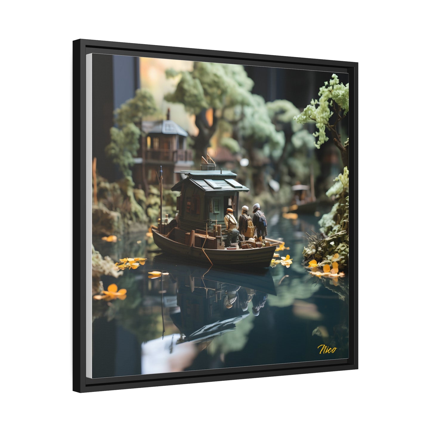 Born On A Bayou Series Print #2 - Black Framed Canvas Print