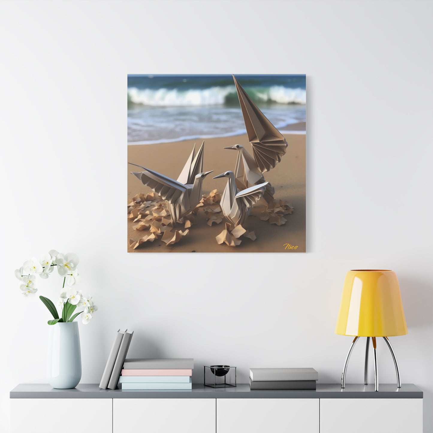 By The Seaside Series Print #1 - Streched Matte Canvas Print, 1.25" Thick