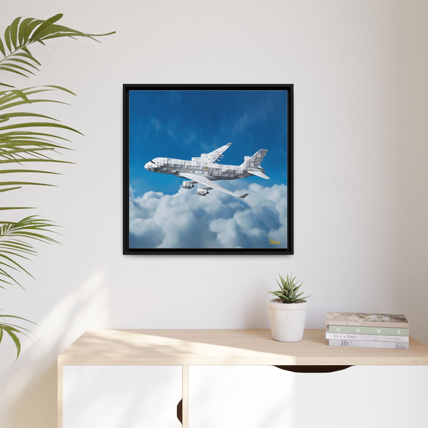 Frequent Flyer Miles Series Print #5 - Black Framed Canvas Print