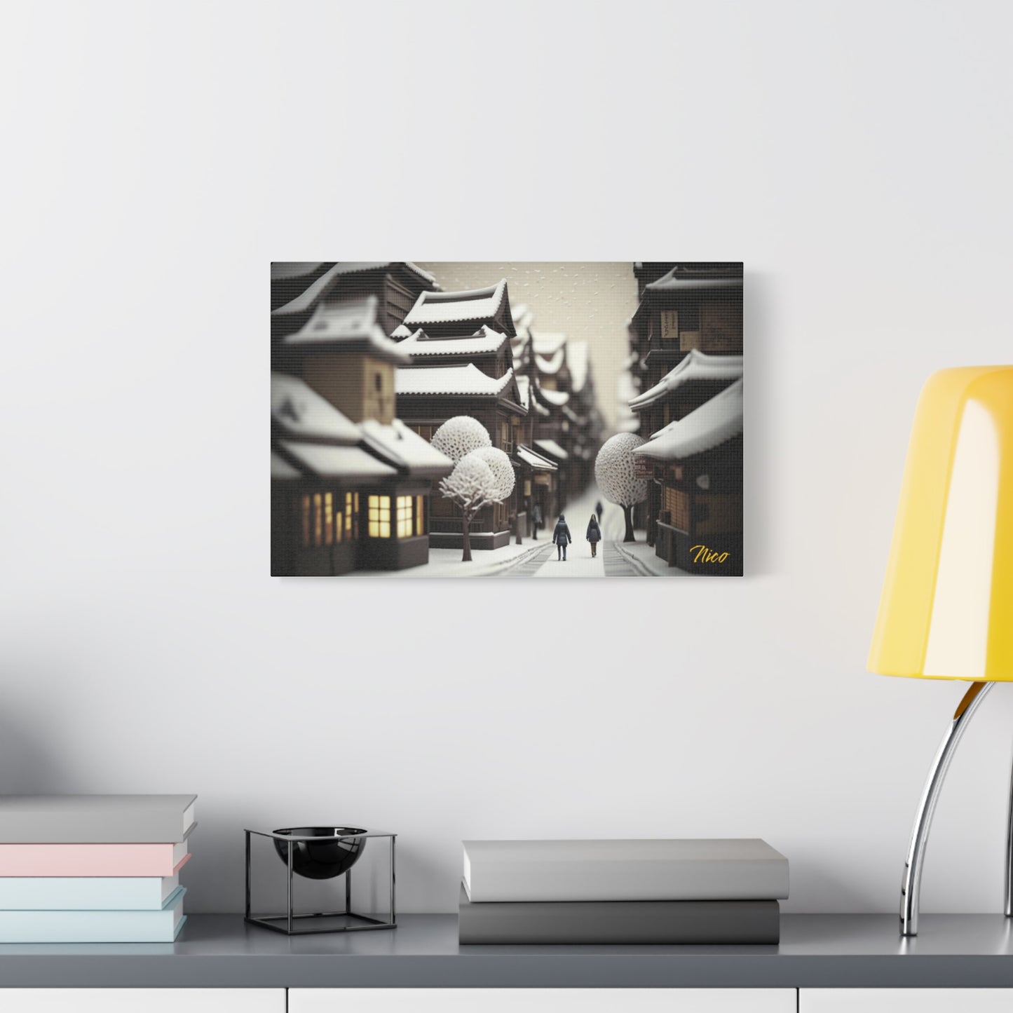 Asian Snow Series Print #7 - Streched Matte Extended Canvas Print, 1.25" Thick