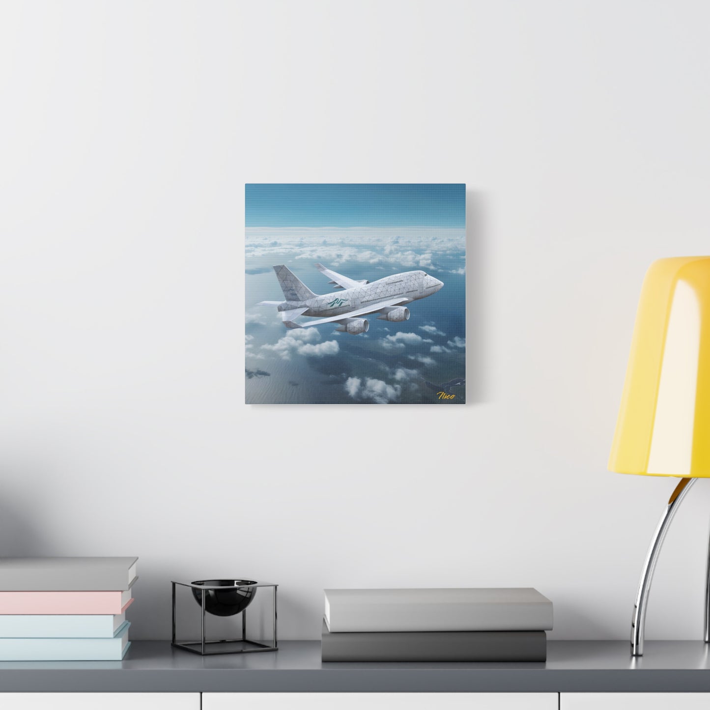 Frequent Flyer Miles Series Print #3 - Streched Matte Canvas Print, 1.25" Thick