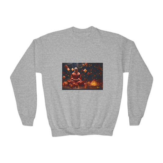 Ascending Buddah Series Print #7 Youth Crewneck Sweatshirt