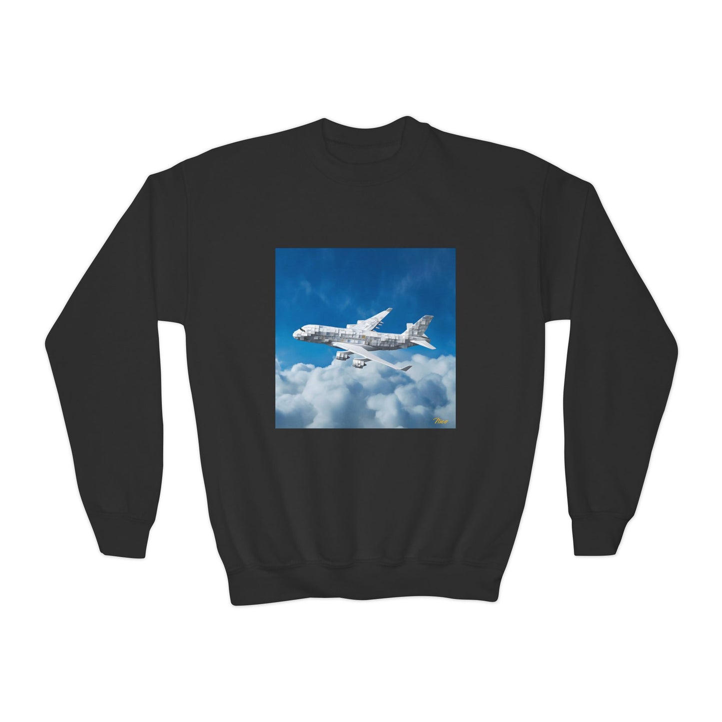 Frequent Flyer Miles Series Print #5 Youth Crewneck Sweatshirt