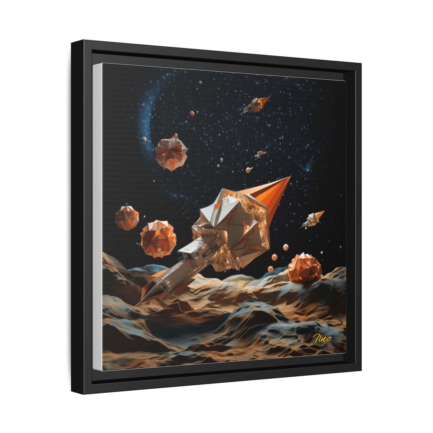 Elons' 1Dream Series Print #3 - Black Framed Canvas Print