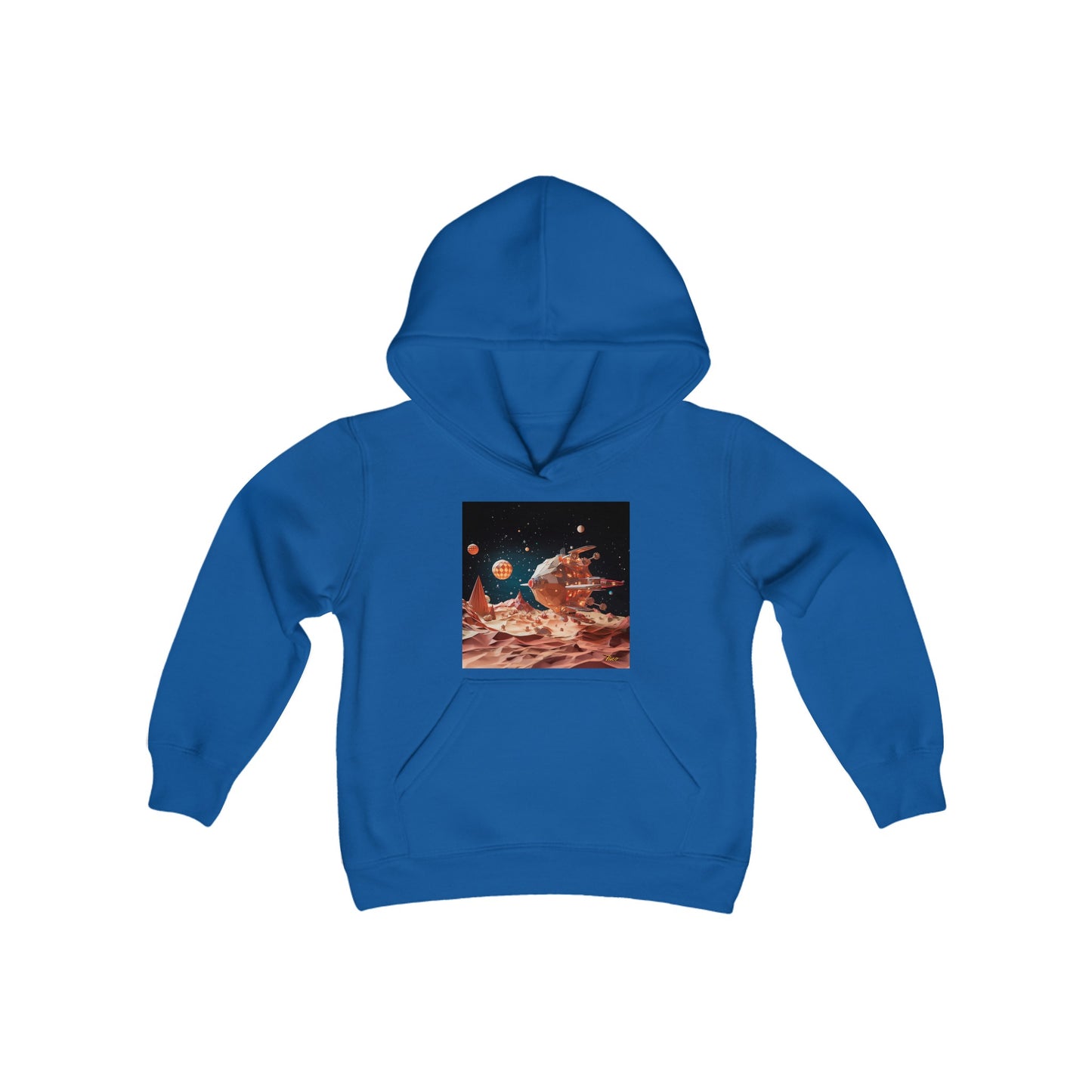 Elons' Dream Series Print #5 Youth Heavy Blend Hooded Sweatshirt