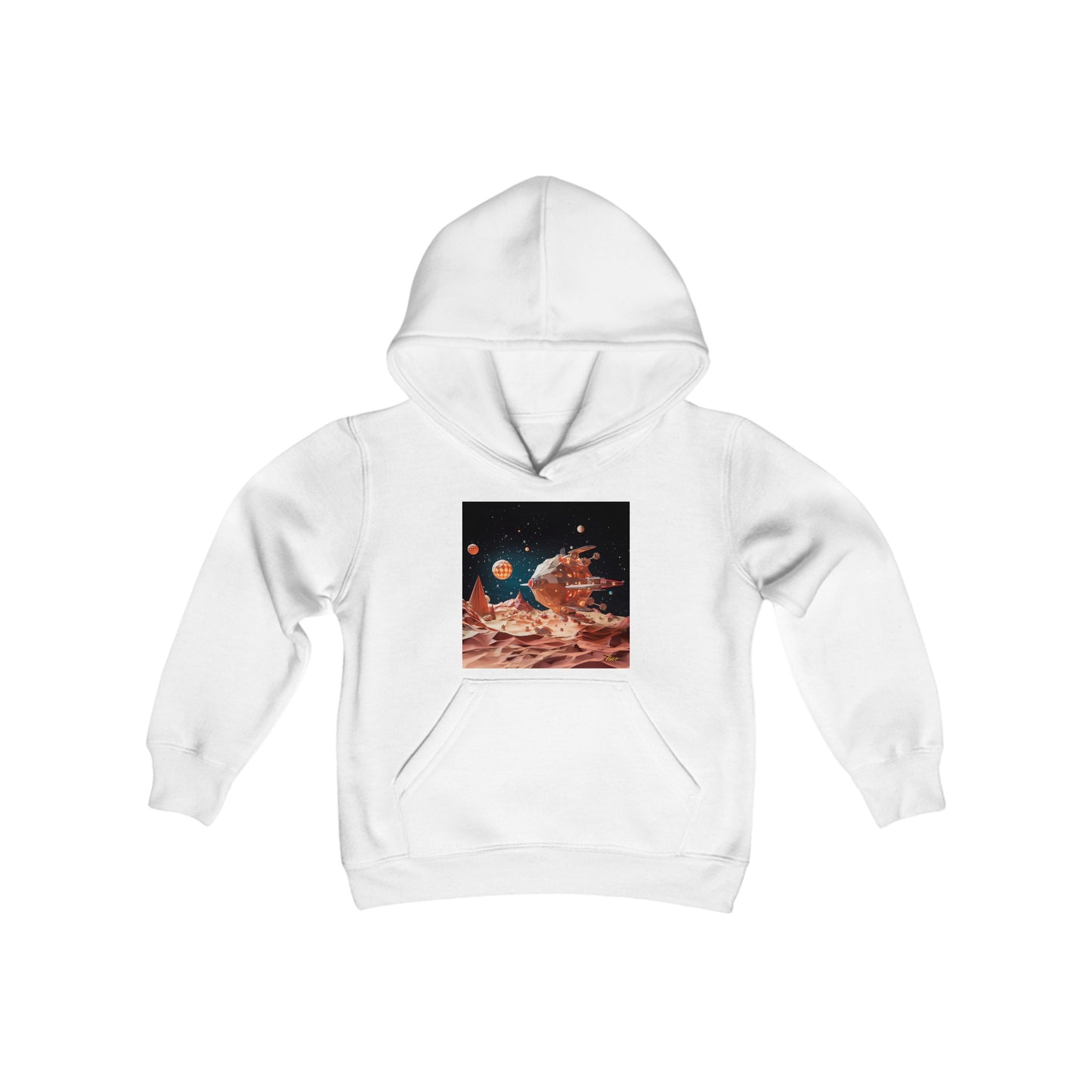 Elons' Dream Series Print #5 Youth Heavy Blend Hooded Sweatshirt