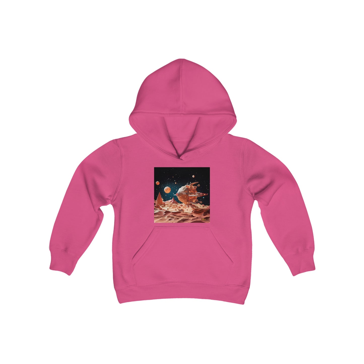 Elons' Dream Series Print #5 Youth Heavy Blend Hooded Sweatshirt