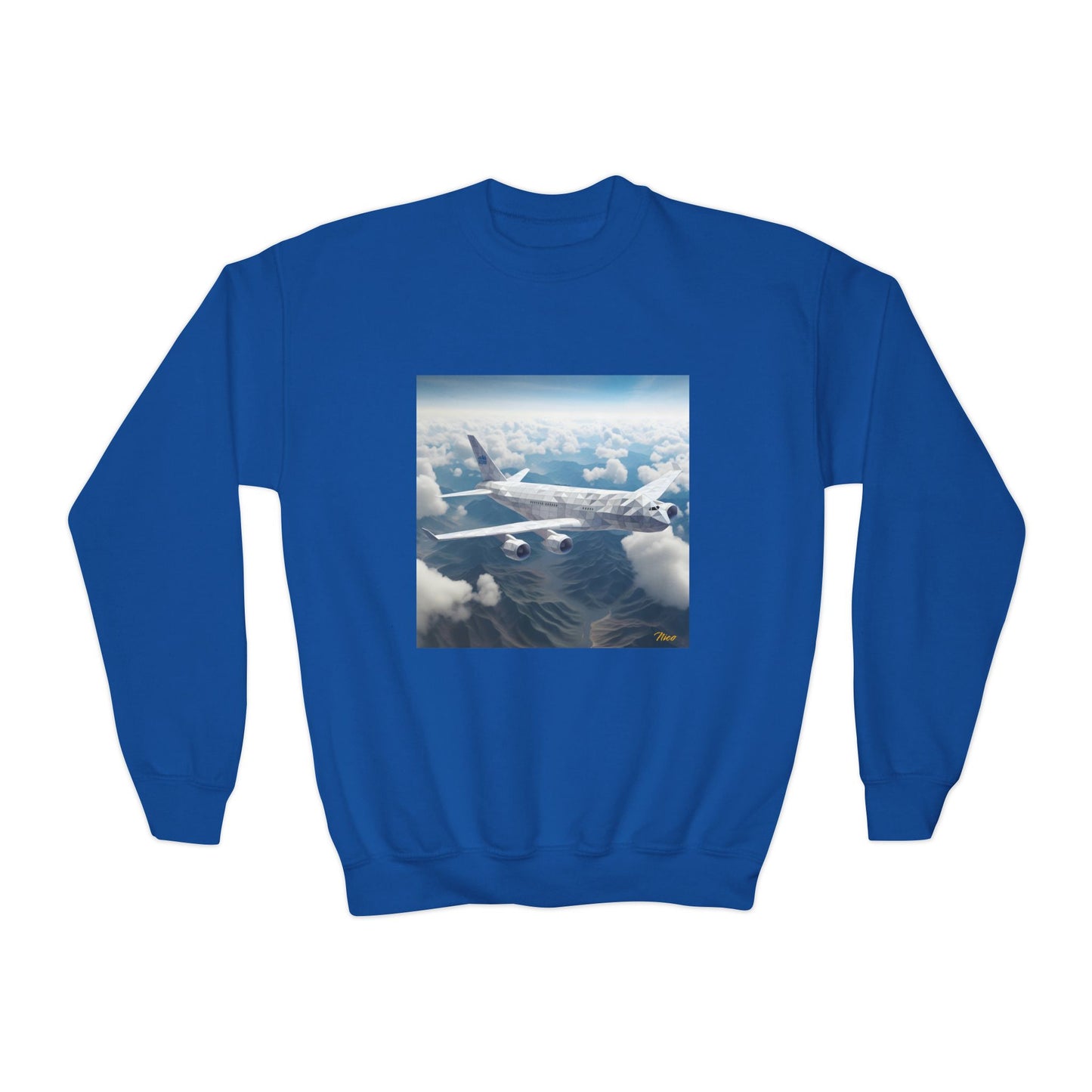 Frequent Flyer Miles Series Print #7 Youth Crewneck Sweatshirt