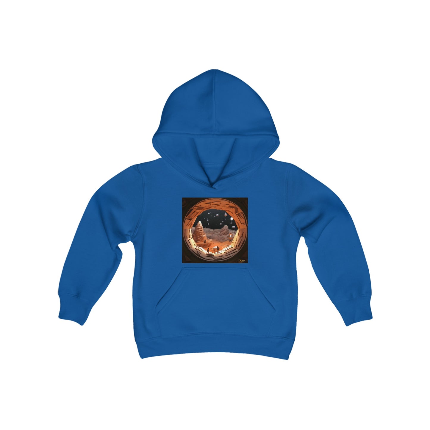 Elons' Dream Series Print #4 Youth Heavy Blend Hooded Sweatshirt