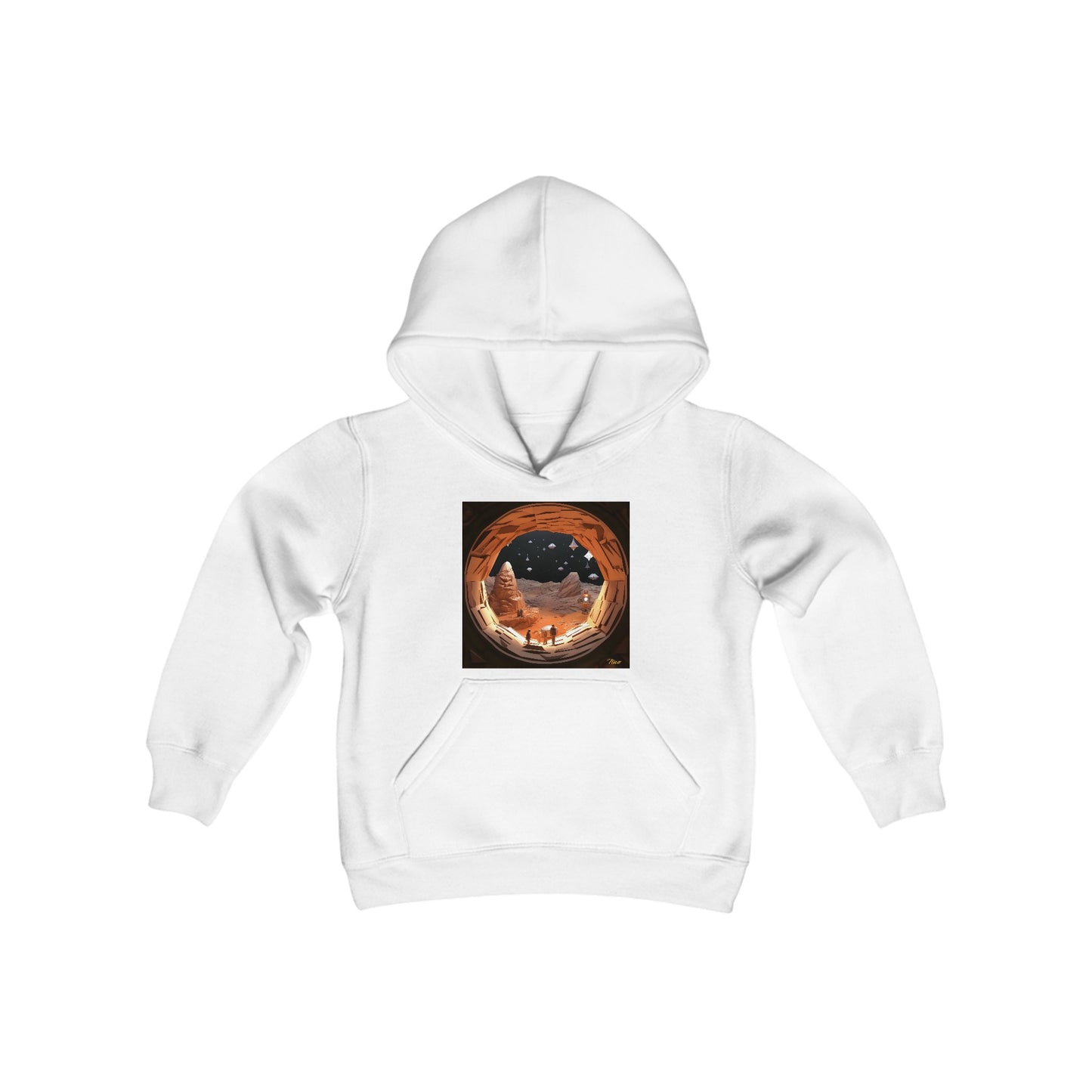 Elons' Dream Series Print #4 Youth Heavy Blend Hooded Sweatshirt