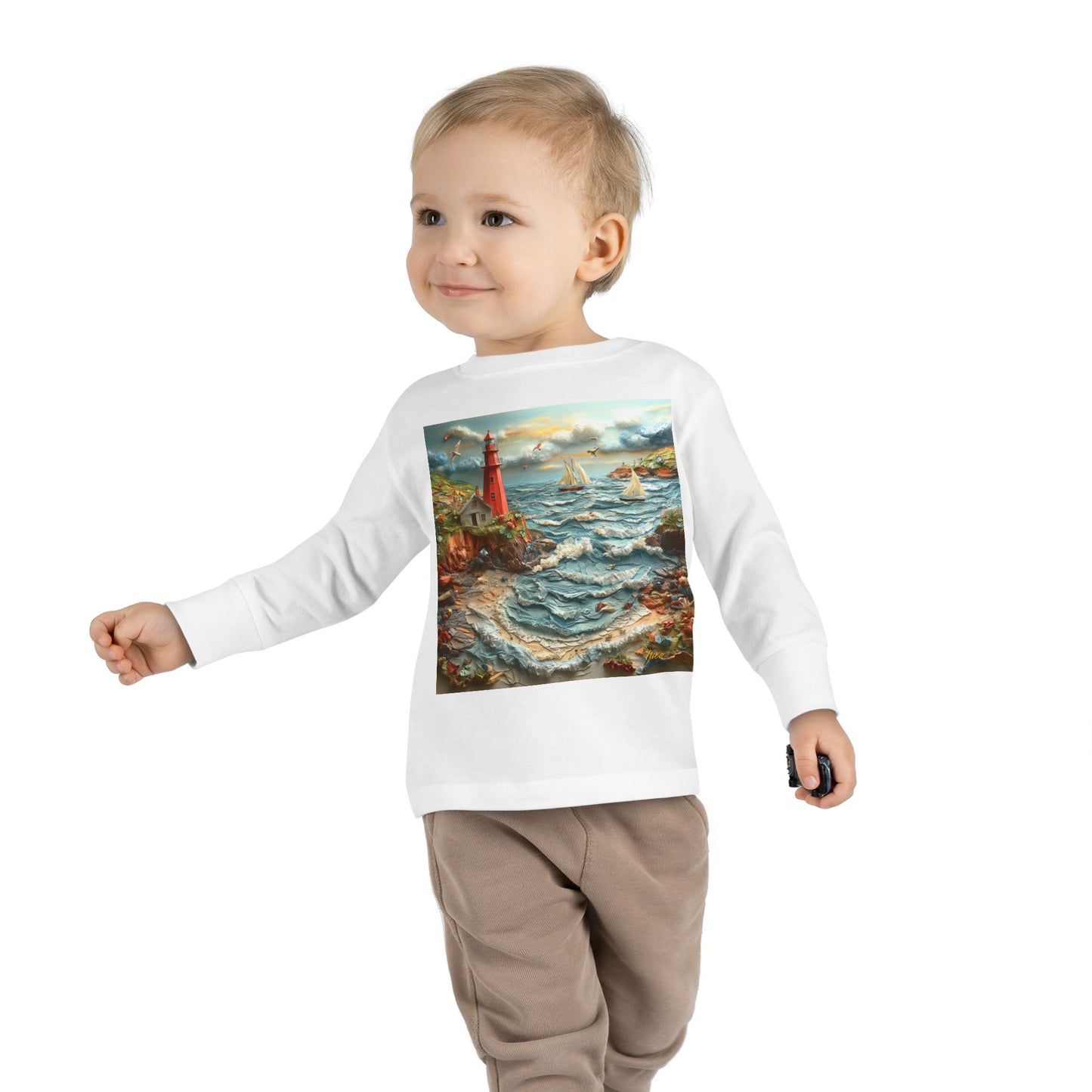 By The Seaside Series Print #2 Toddler Long Sleeve Tee