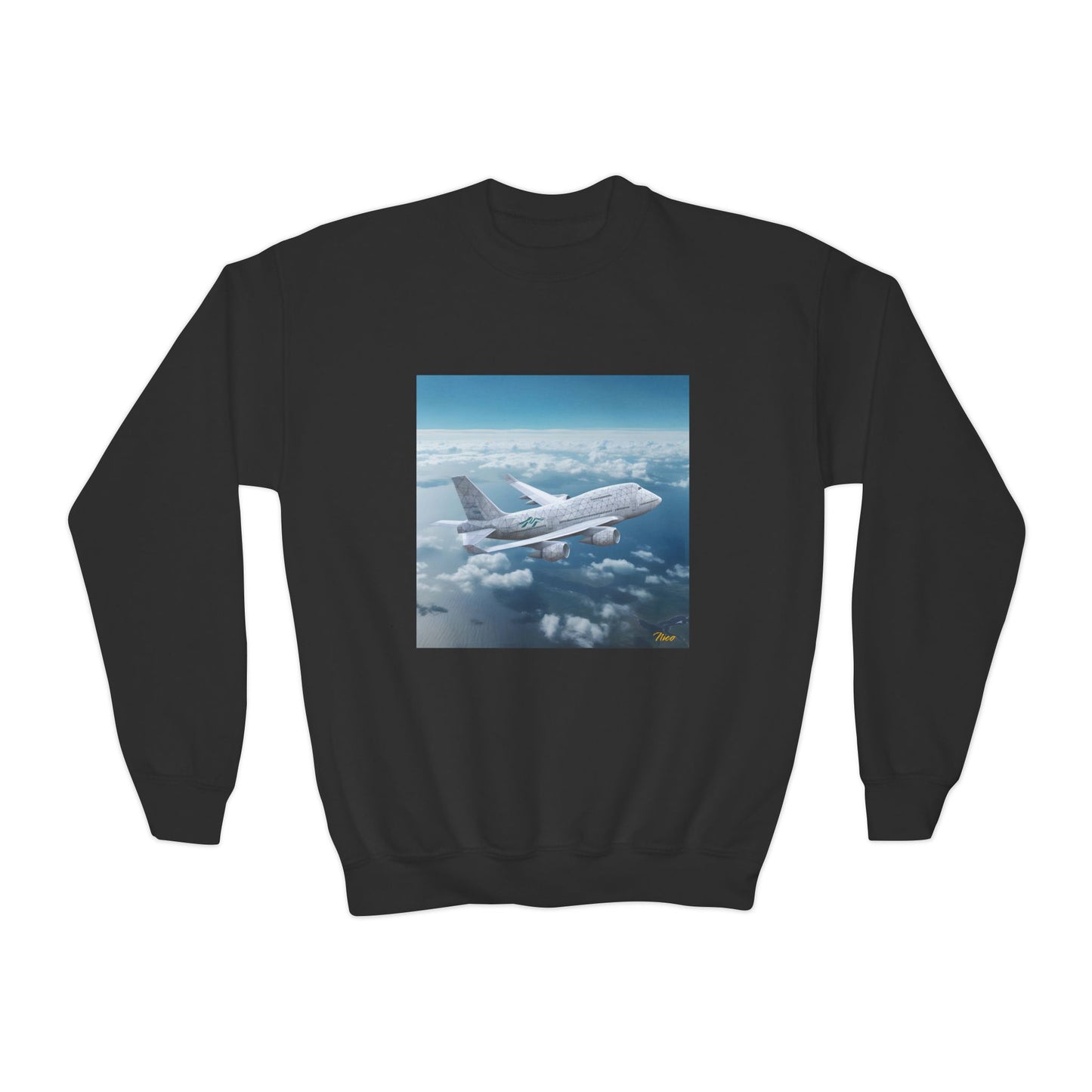 Frequent Flyer Miles Series Print #3 Youth Crewneck Sweatshirt