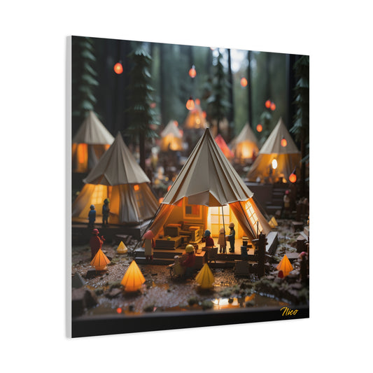 Camping In The Rain Series Print #10 - Streched Matte Canvas Print, 1.25" Thick