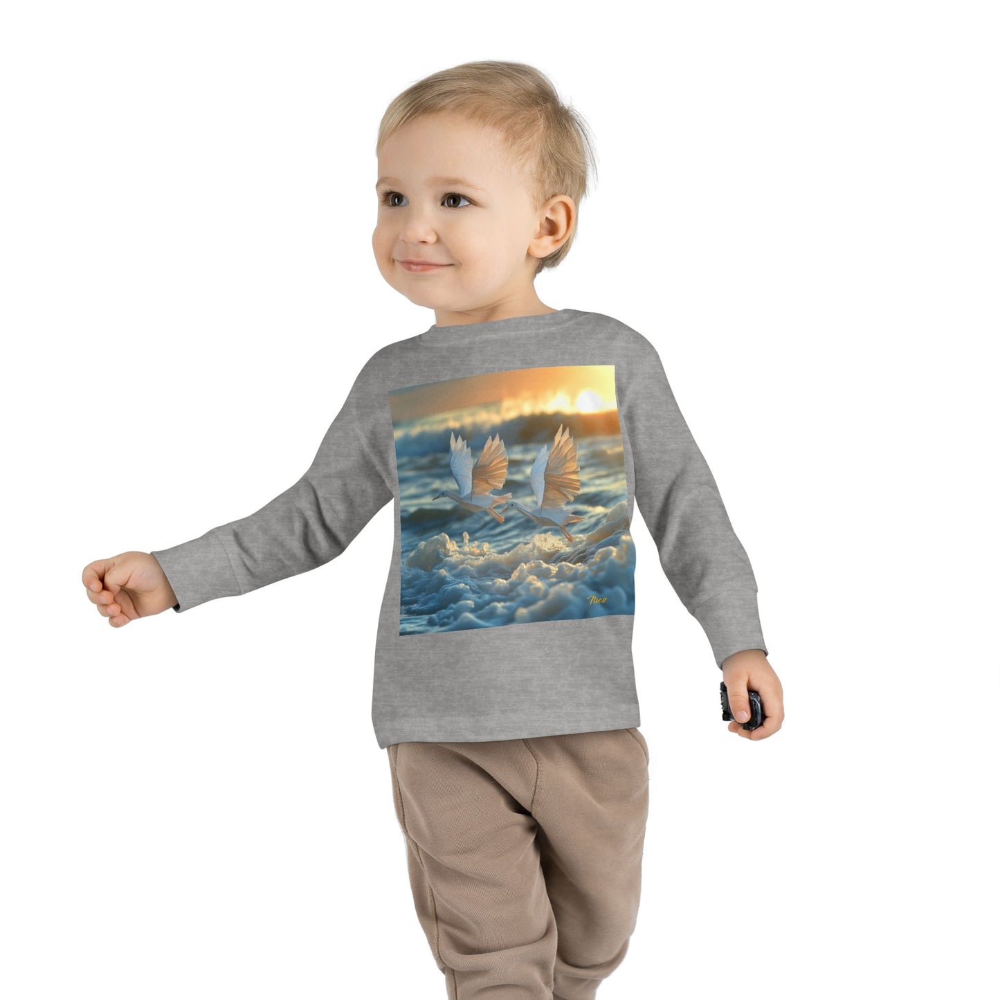 By The Seaside Series Print #5 Toddler Long Sleeve Tee