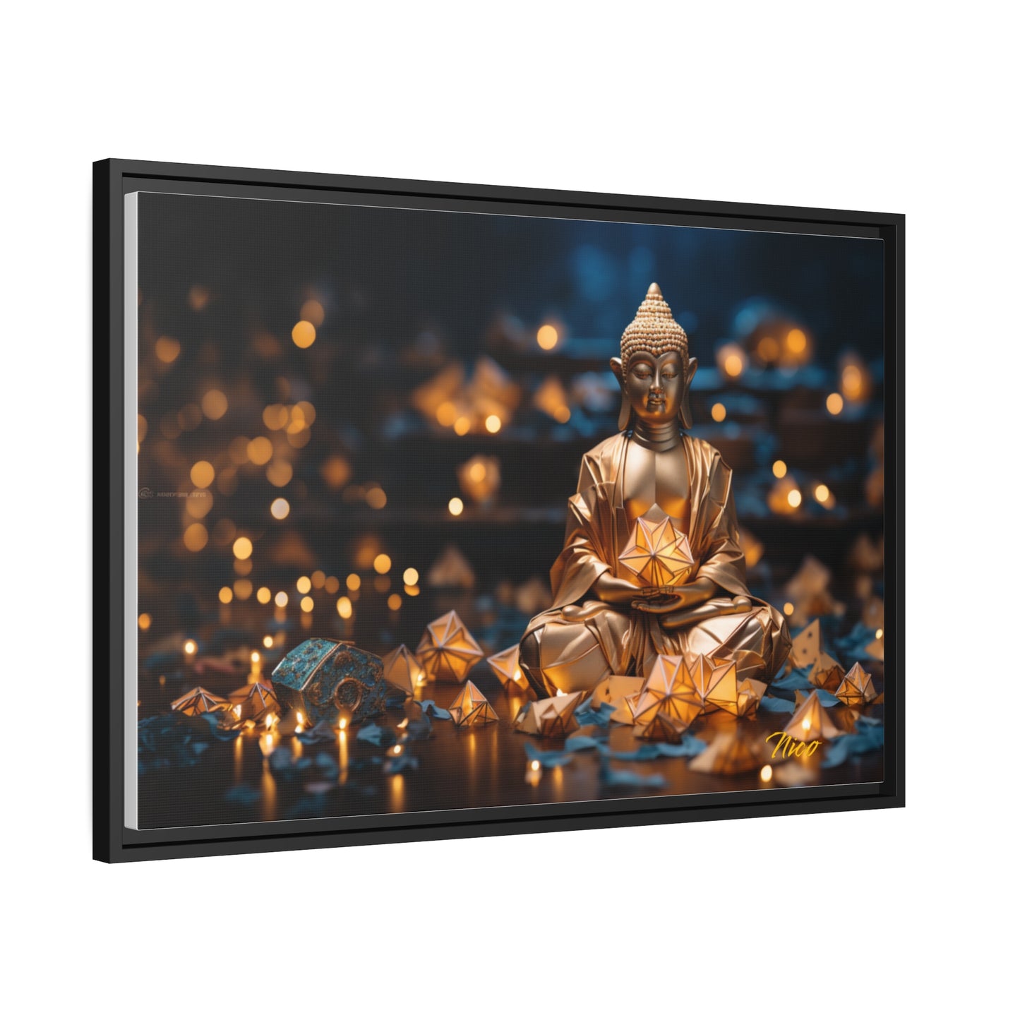 Ascending Buddha Series Print #9 - Black Framed Canvas Print