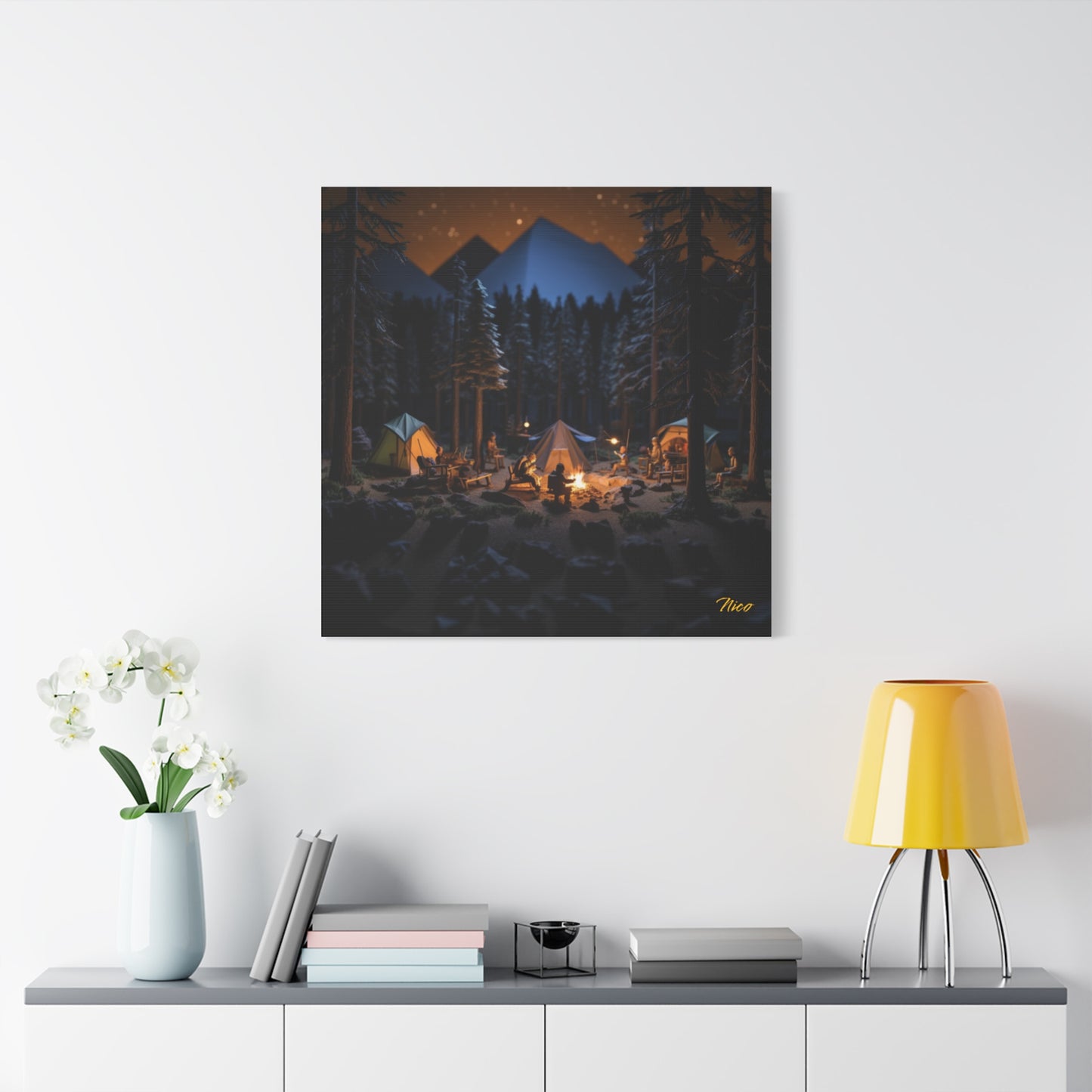 Under The Starry Skies Series Print #1 - Streched Matte Canvas Print, 1.25" Thick