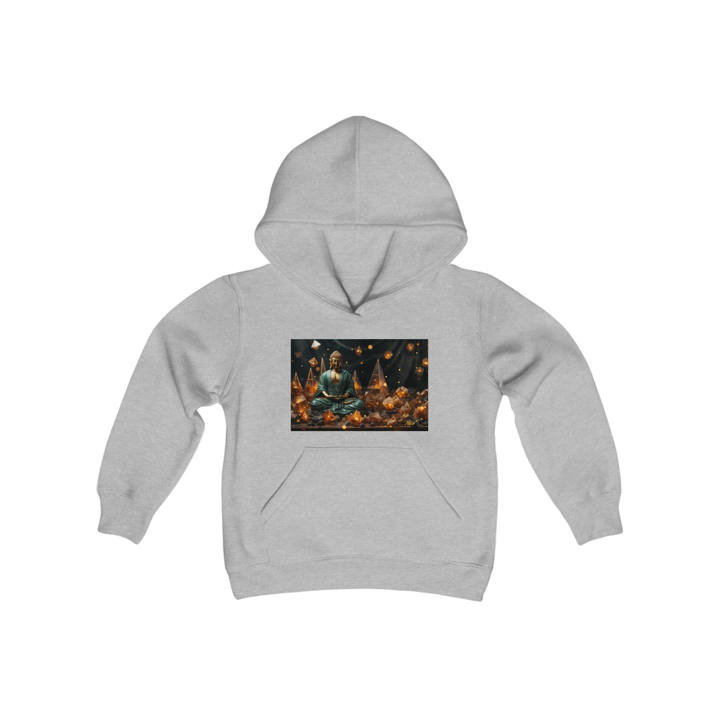 Ascending Buddah Series Print #4 Youth Heavy Blend Hooded Sweatshirt