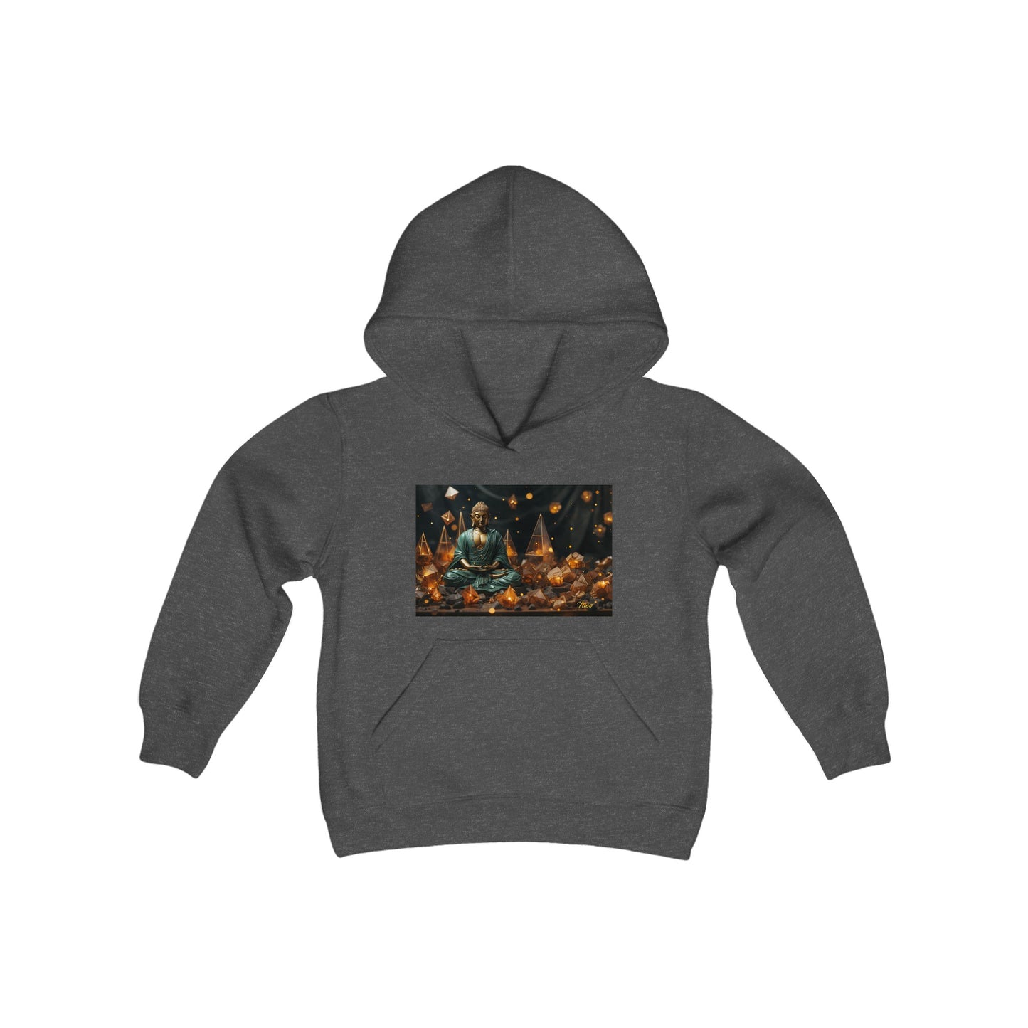 Ascending Buddah Series Print #4 Youth Heavy Blend Hooded Sweatshirt