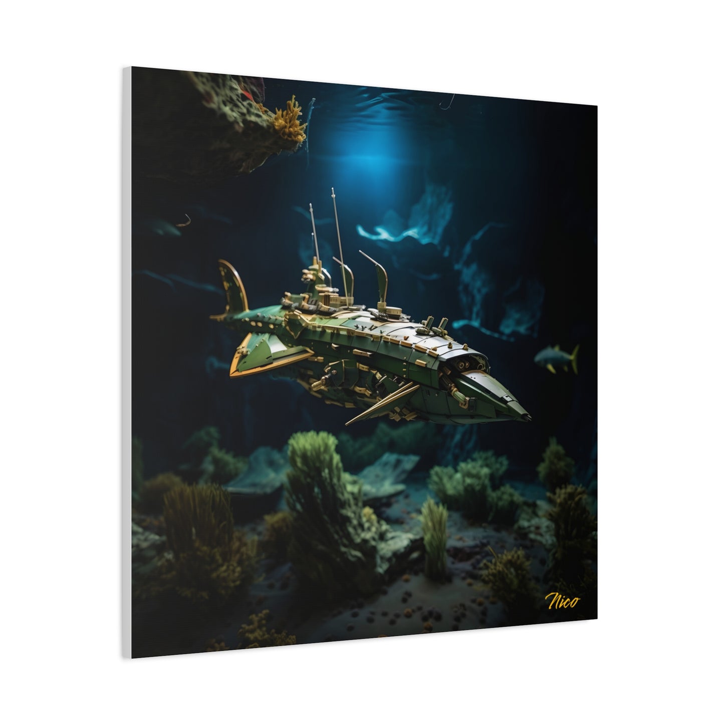 20,000 Leagues Under The Sea Series Print #1 - Streched Matte Canvas Print, 1.25" Thick