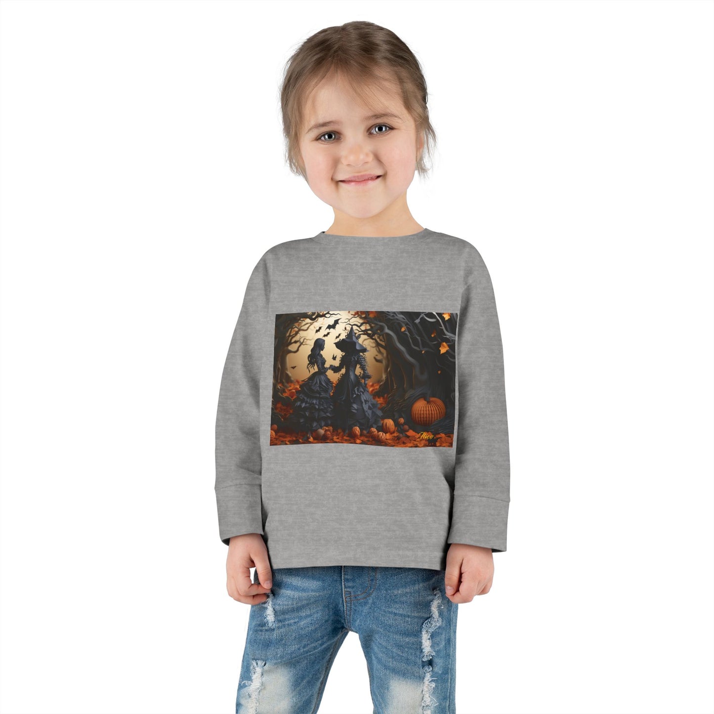 Halloween 2024 Series Print #9 Toddler Long Sleeve Tee