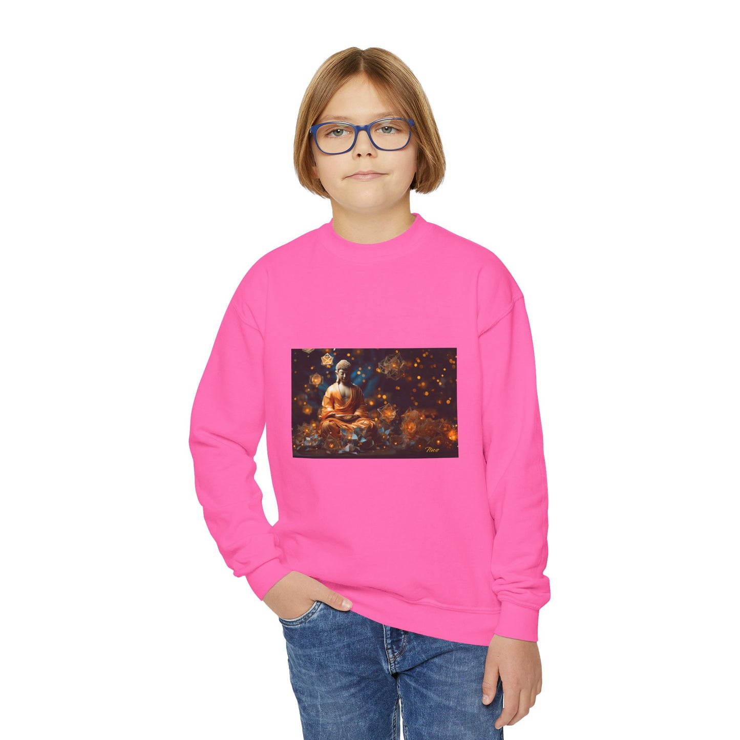 Ascending Buddah Series Print #7 Youth Crewneck Sweatshirt