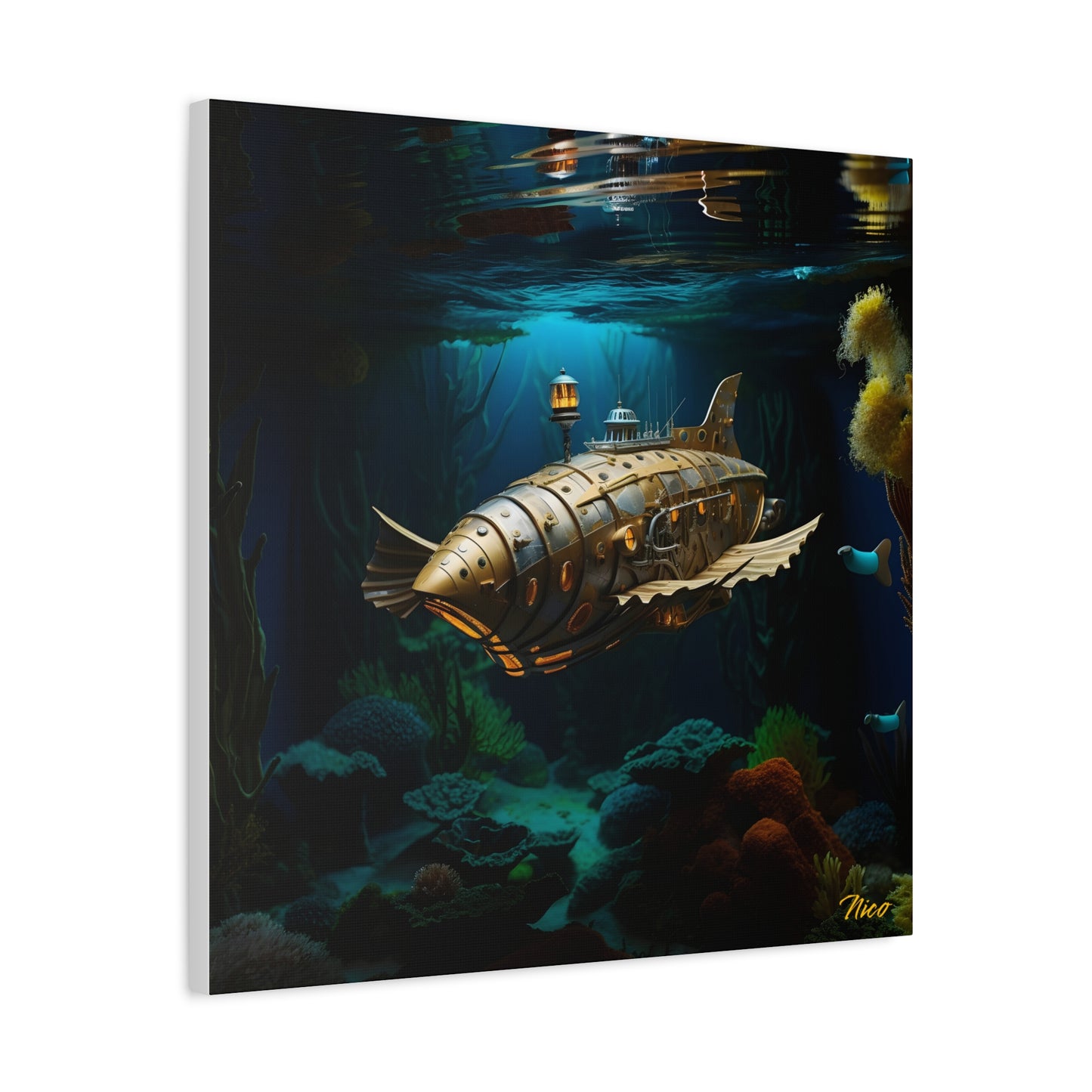 20,000 Leagues Under The Sea Series Print #9 - Streched Matte Canvas Print, 1.25" Thick