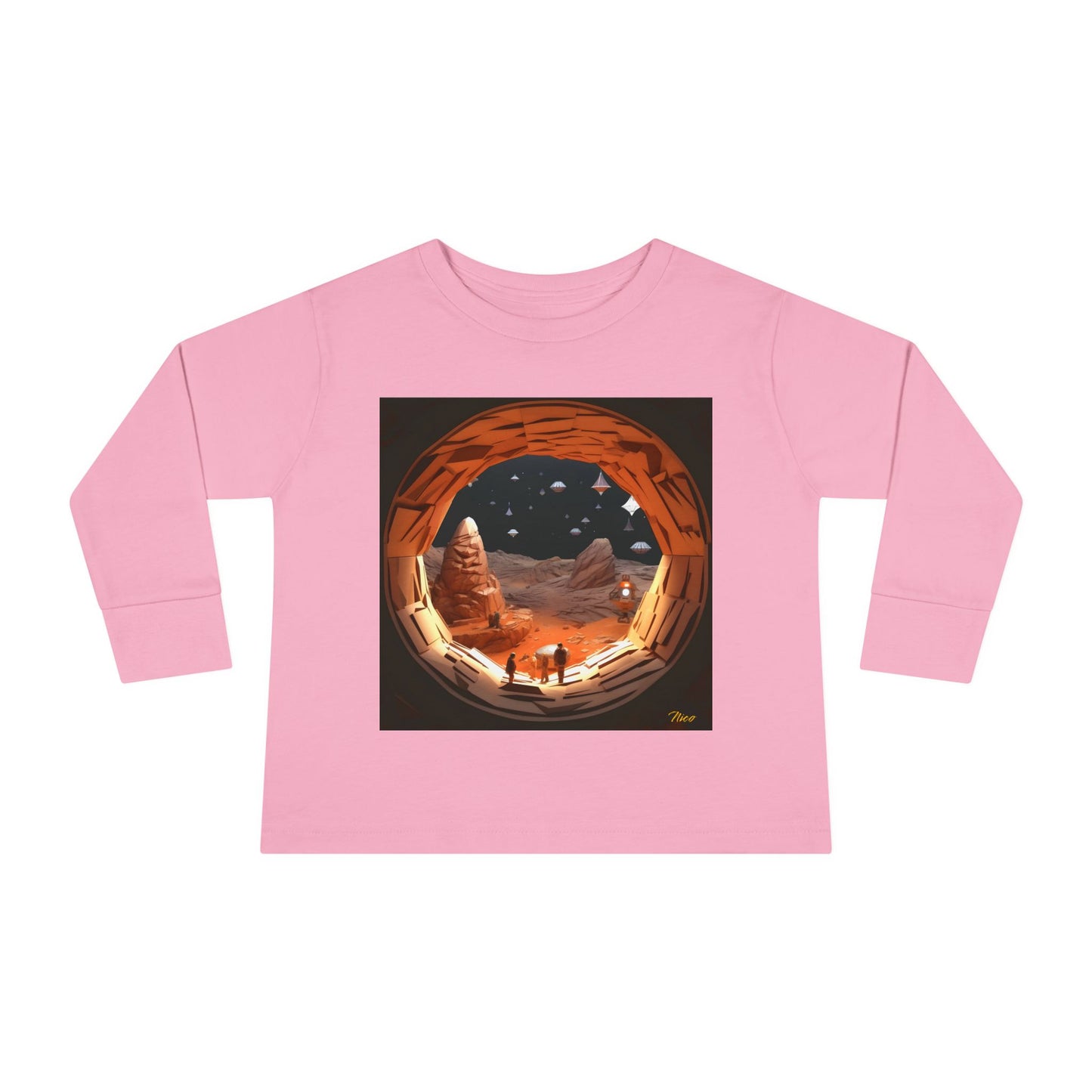 Elons' Dream Series Print #4 Toddler Long Sleeve Tee